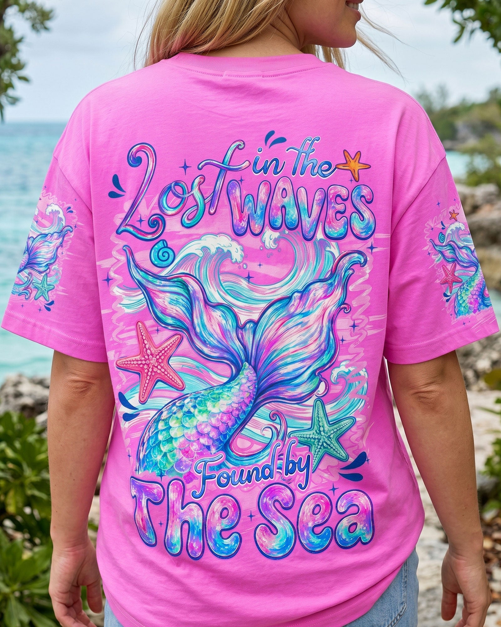 LOST IN THE WAVES FOUND BY THE SEA MERMAID ALL OVER PRINT - TYQY0607263
