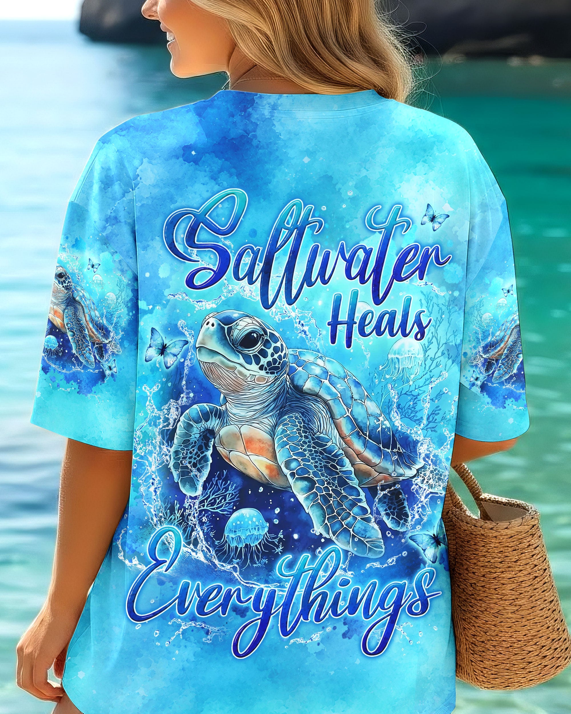 SALTWATER HEALS EVERYTHING TURTLE ALL OVER PRINT - TYLN0607263