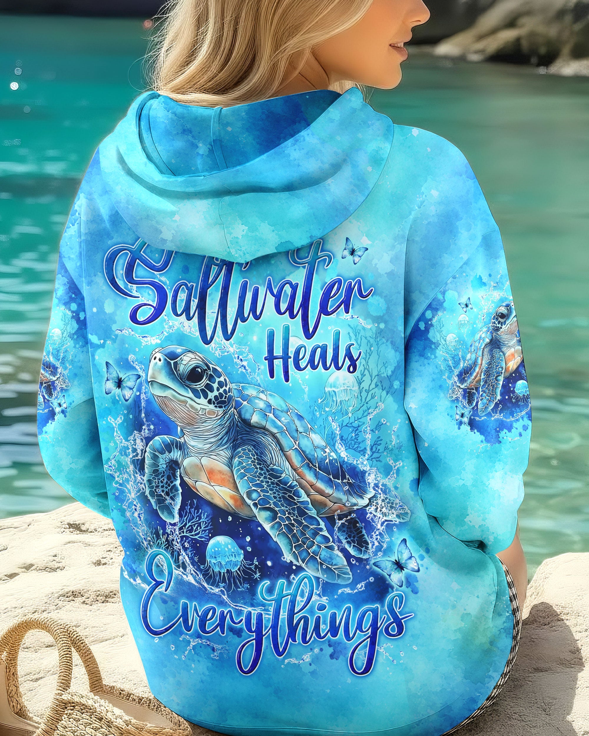 SALTWATER HEALS EVERYTHING TURTLE ALL OVER PRINT - TYLN0607263