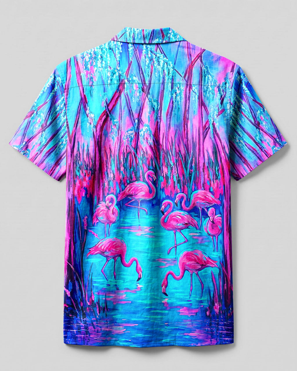 FLAMINGO PARADISE NEON CAMP SHIRT   - TLNT2206262