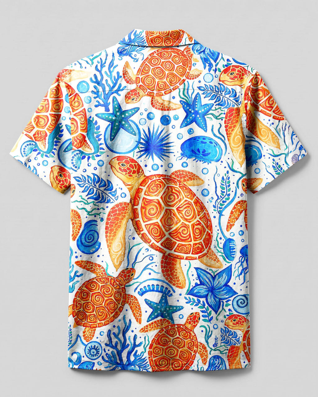 WHIMSICAL SEA TURTLE UNDERWATER CAMP SHIRT   - TLNT1806262