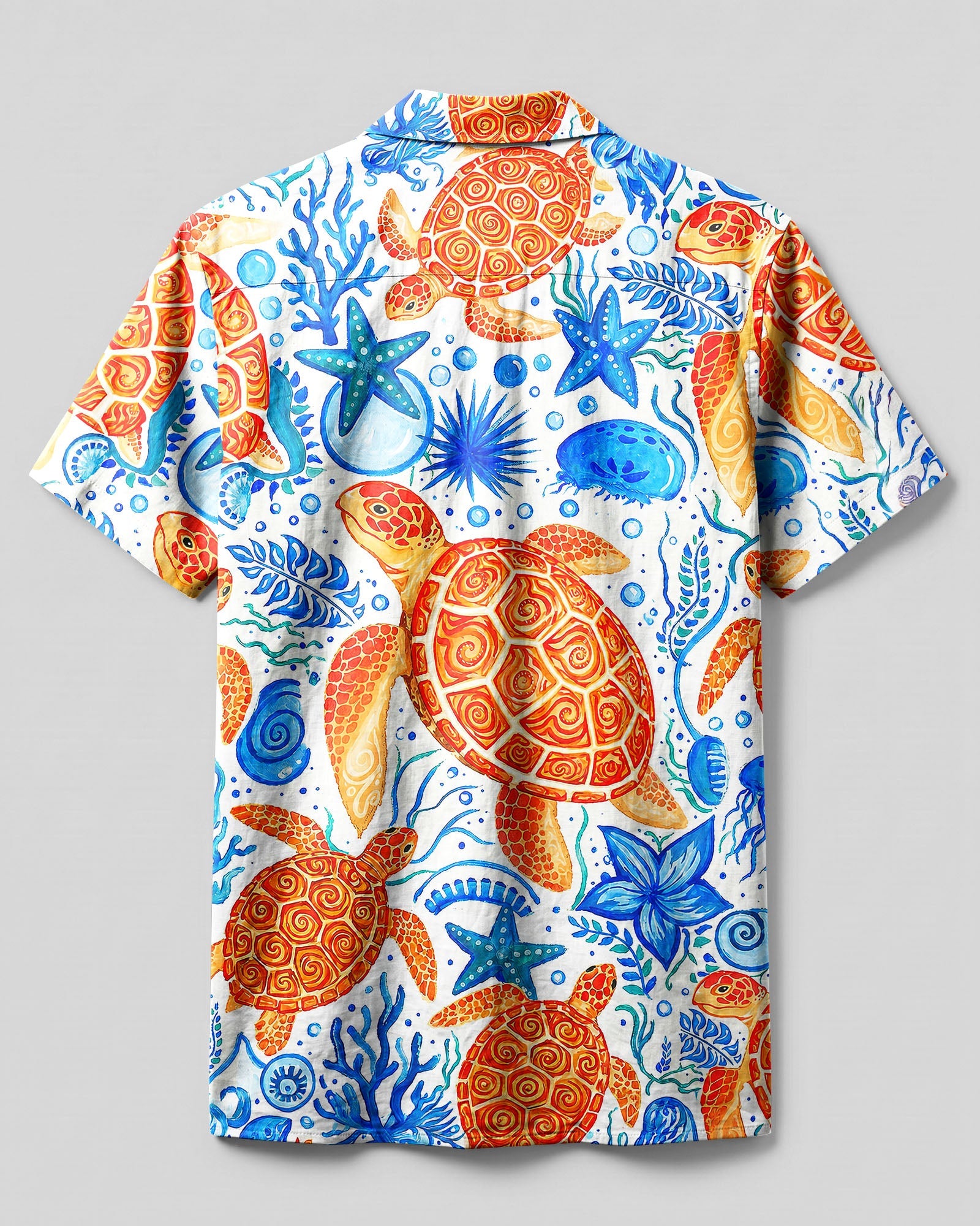 WHIMSICAL SEA TURTLE UNDERWATER CAMP SHIRT   - TLNT1806262