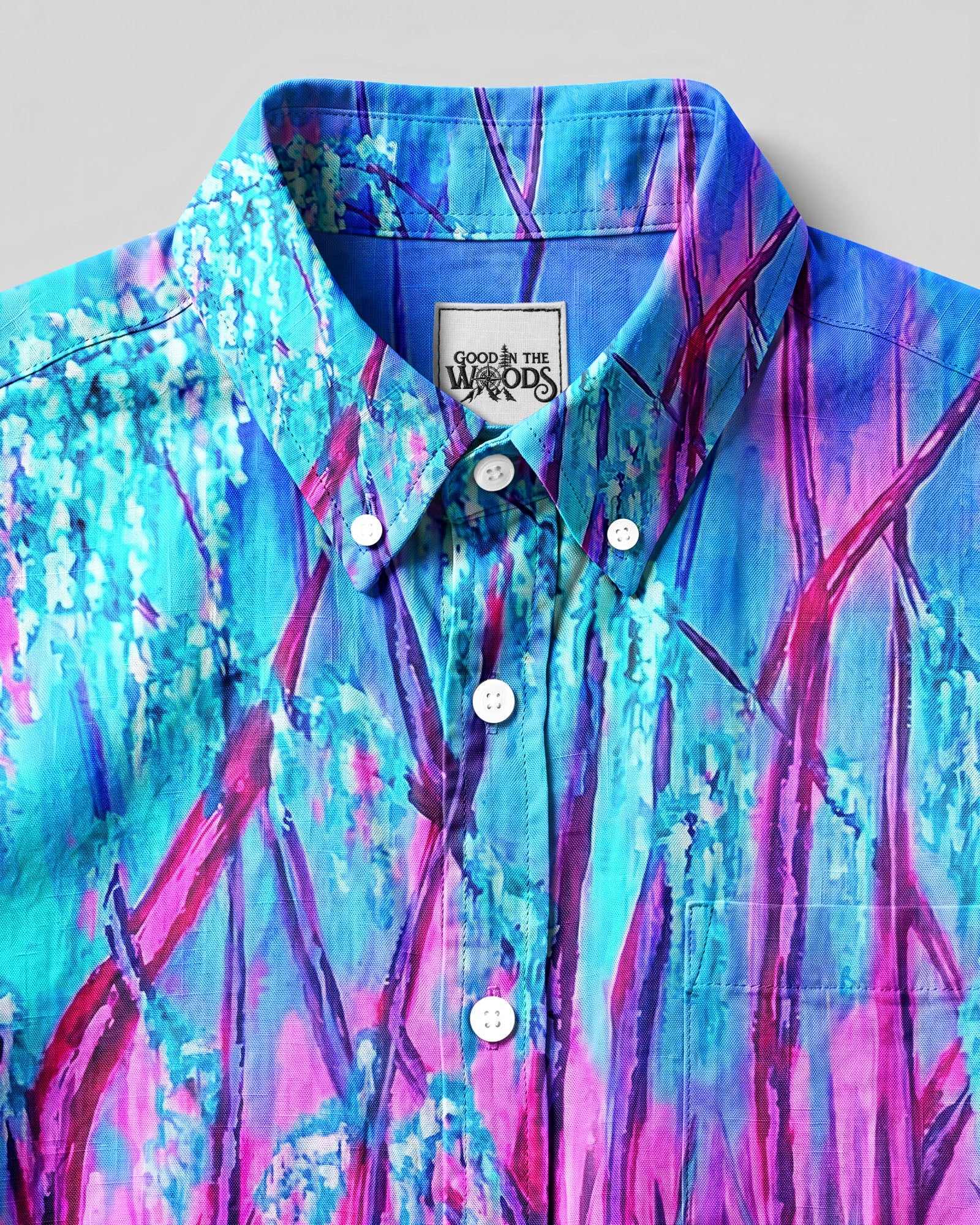 FLAMINGO PARADISE NEON BUTTON-DOWN COLLAR SHIRT   - TLNT2206261