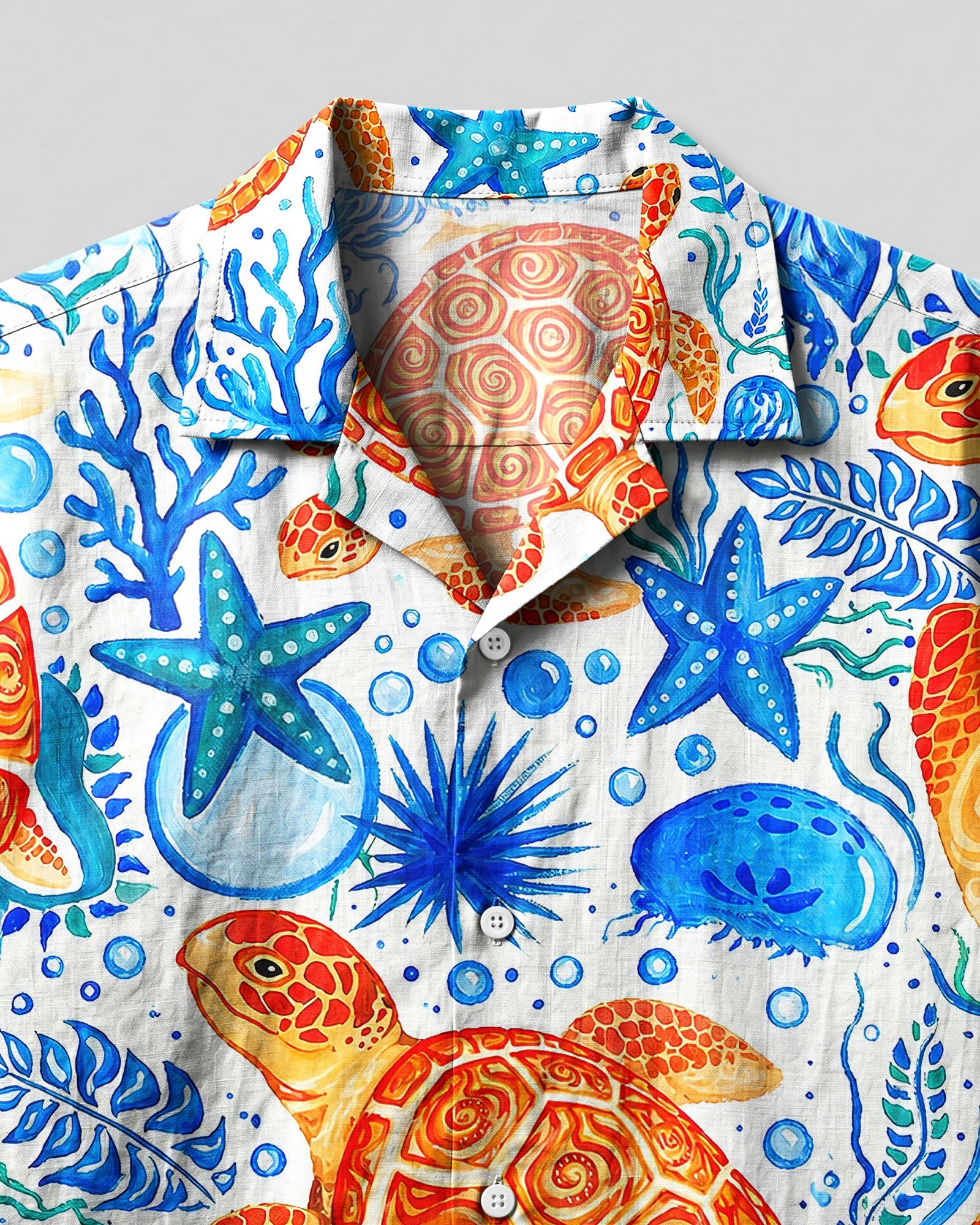 WHIMSICAL SEA TURTLE UNDERWATER CAMP SHIRT   - TLNT1806262