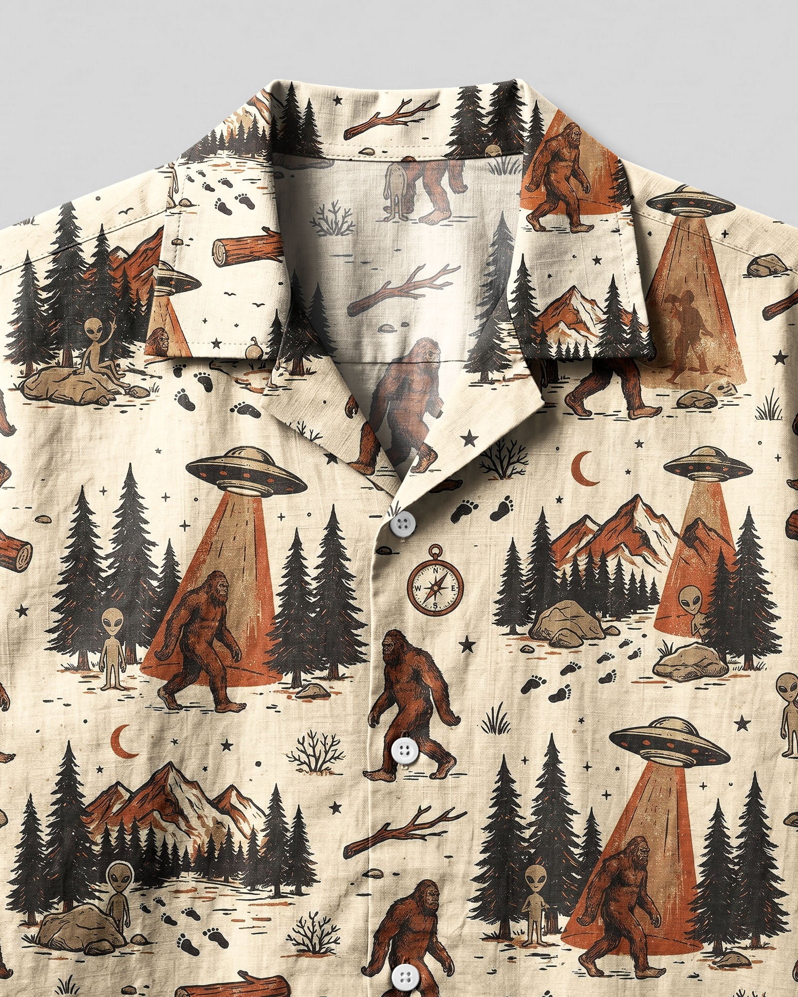 VINTAGE BIGFOOT UFO CAMP SHIRT   - TLNT2306262