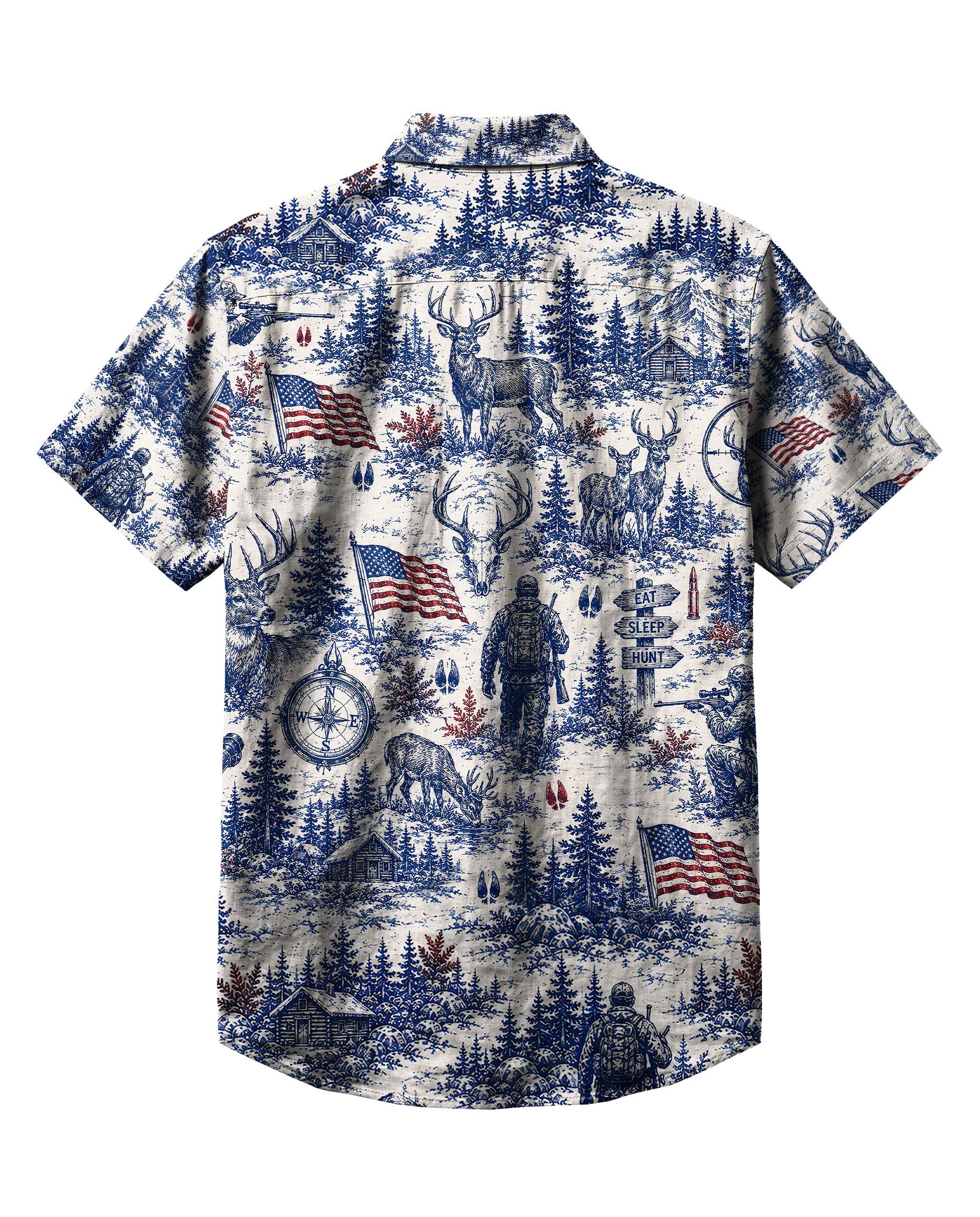 HUNTING DEER FOREST BUTTON-DOWN COLLAR SHIRT  - TLNT3005262
