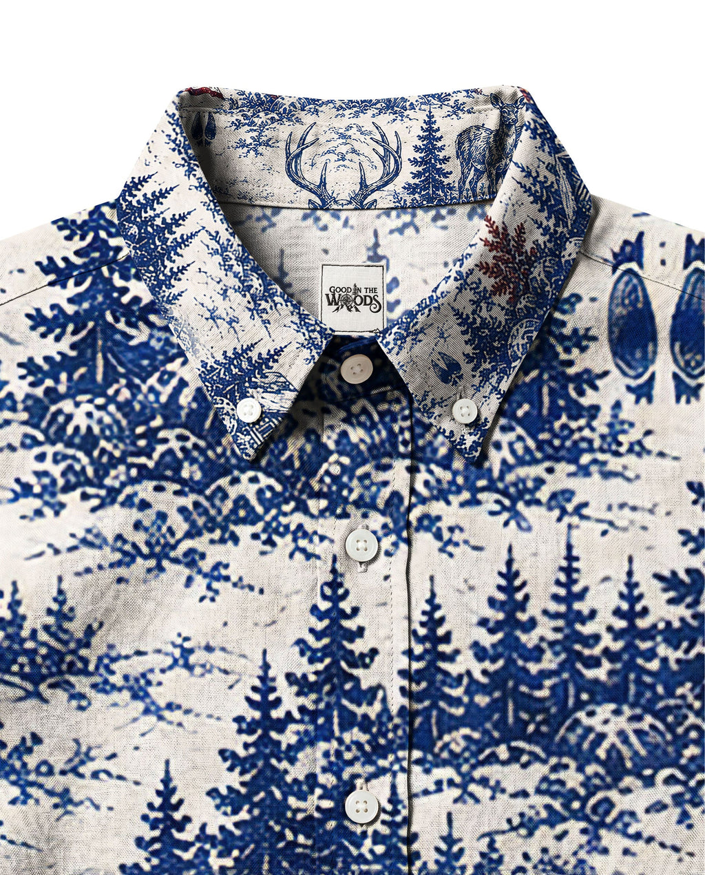 HUNTING DEER FOREST BUTTON-DOWN COLLAR SHIRT  - TLNT3005262