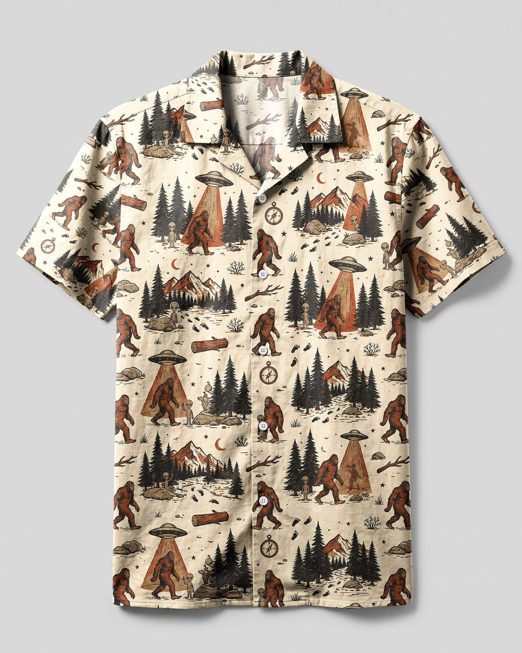 VINTAGE BIGFOOT UFO CAMP SHIRT   - TLNT2306262