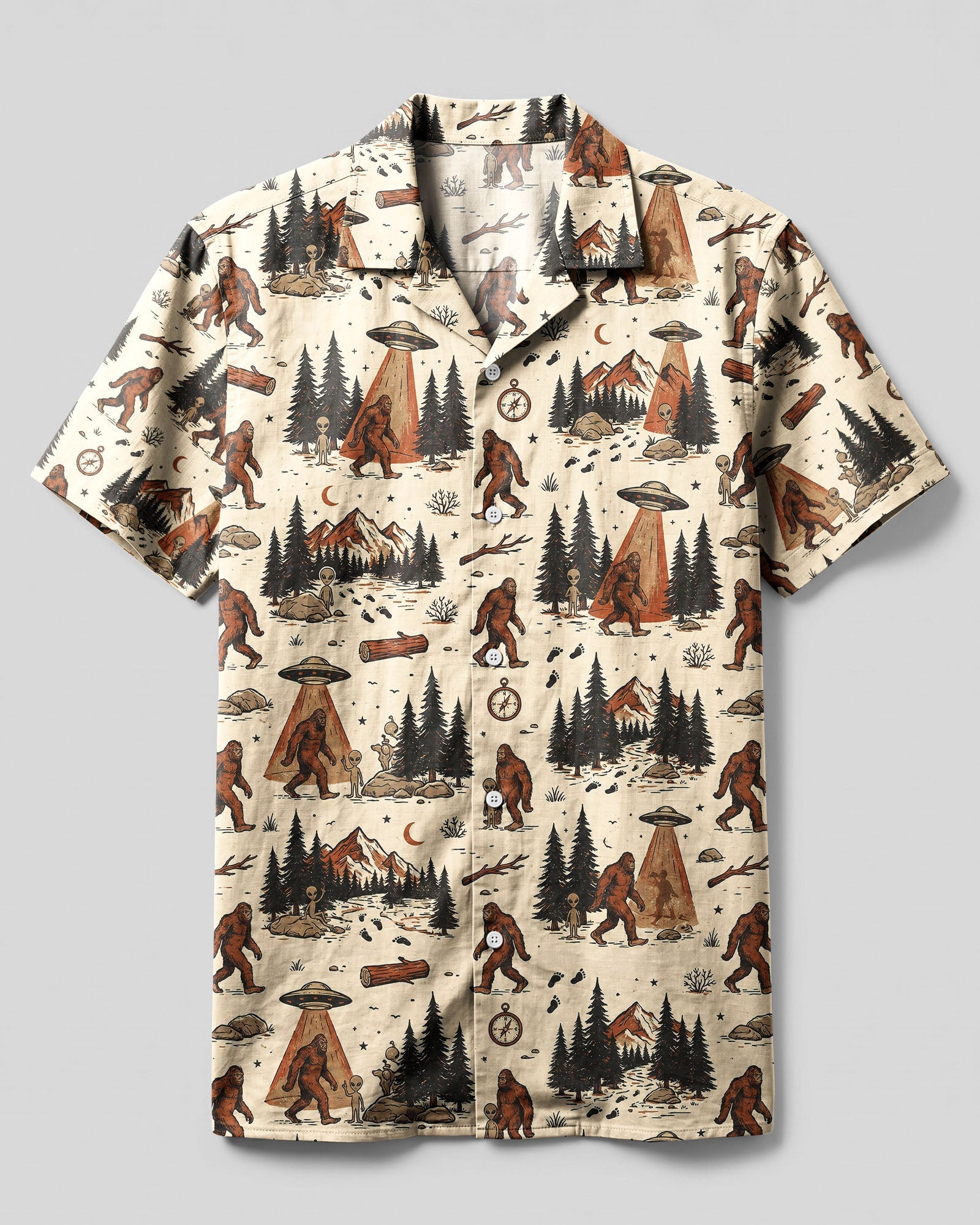 VINTAGE BIGFOOT UFO CAMP SHIRT   - TLNT2306262