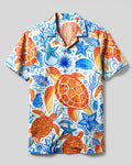 WHIMSICAL SEA TURTLE UNDERWATER CAMP SHIRT   - TLNT1806262