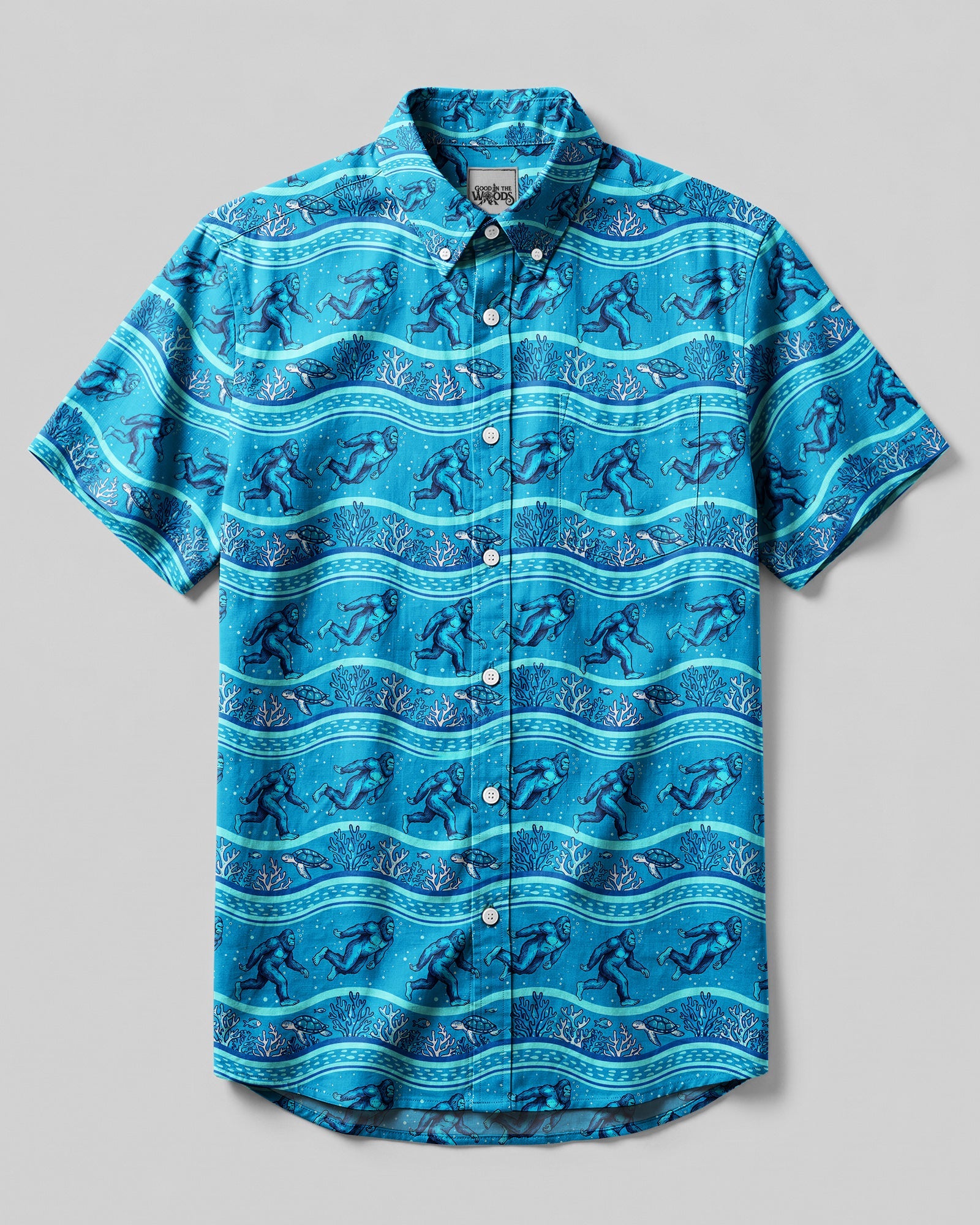BIGFOOT REEF ADVENTURE BUTTON-DOWN COLLAR SHIRT - TYQY0607261