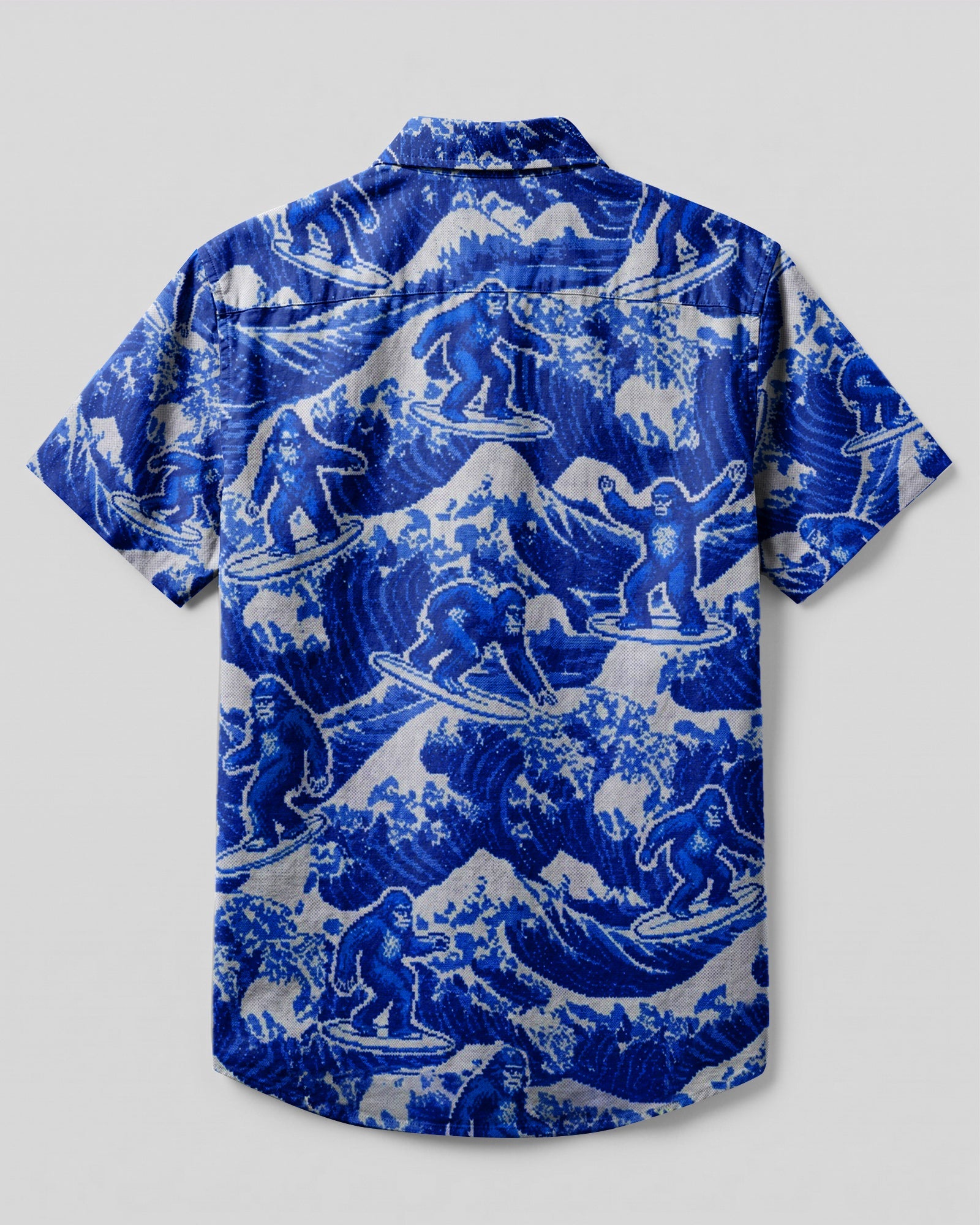 PIXELATED SURFING BIGFOOT BUTTON-DOWN COLLAR SHIRT - RITD1606261