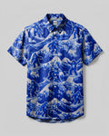 PIXELATED SURFING BIGFOOT BUTTON-DOWN COLLAR SHIRT - RITD1606261