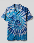 VIBRANT BLUE VORTEX DOLPHIN CAMP SHIRT - RITD1806261