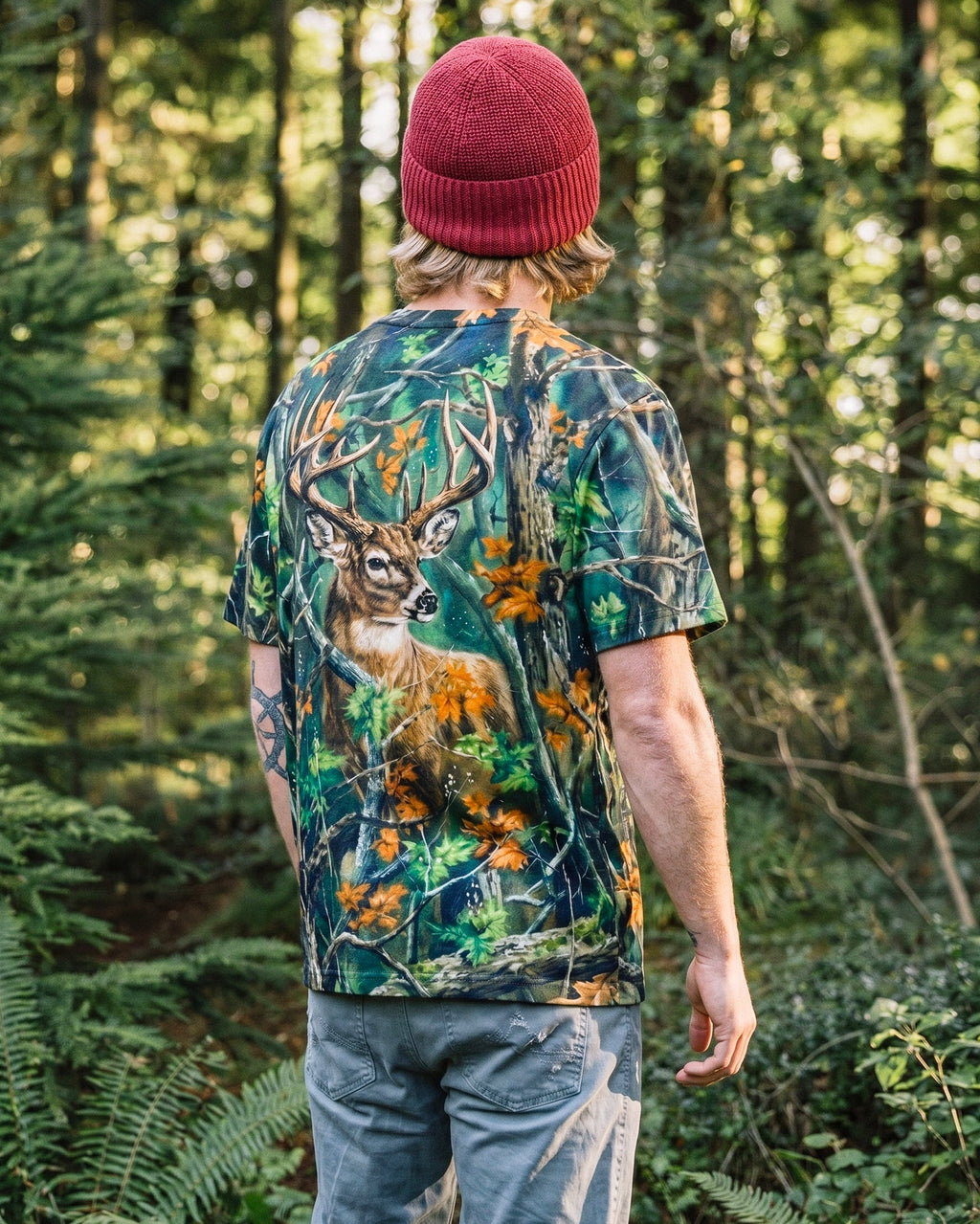WHITETAIL DEER WOODLAND CAMO ALL OVER PRINT - RI1205263