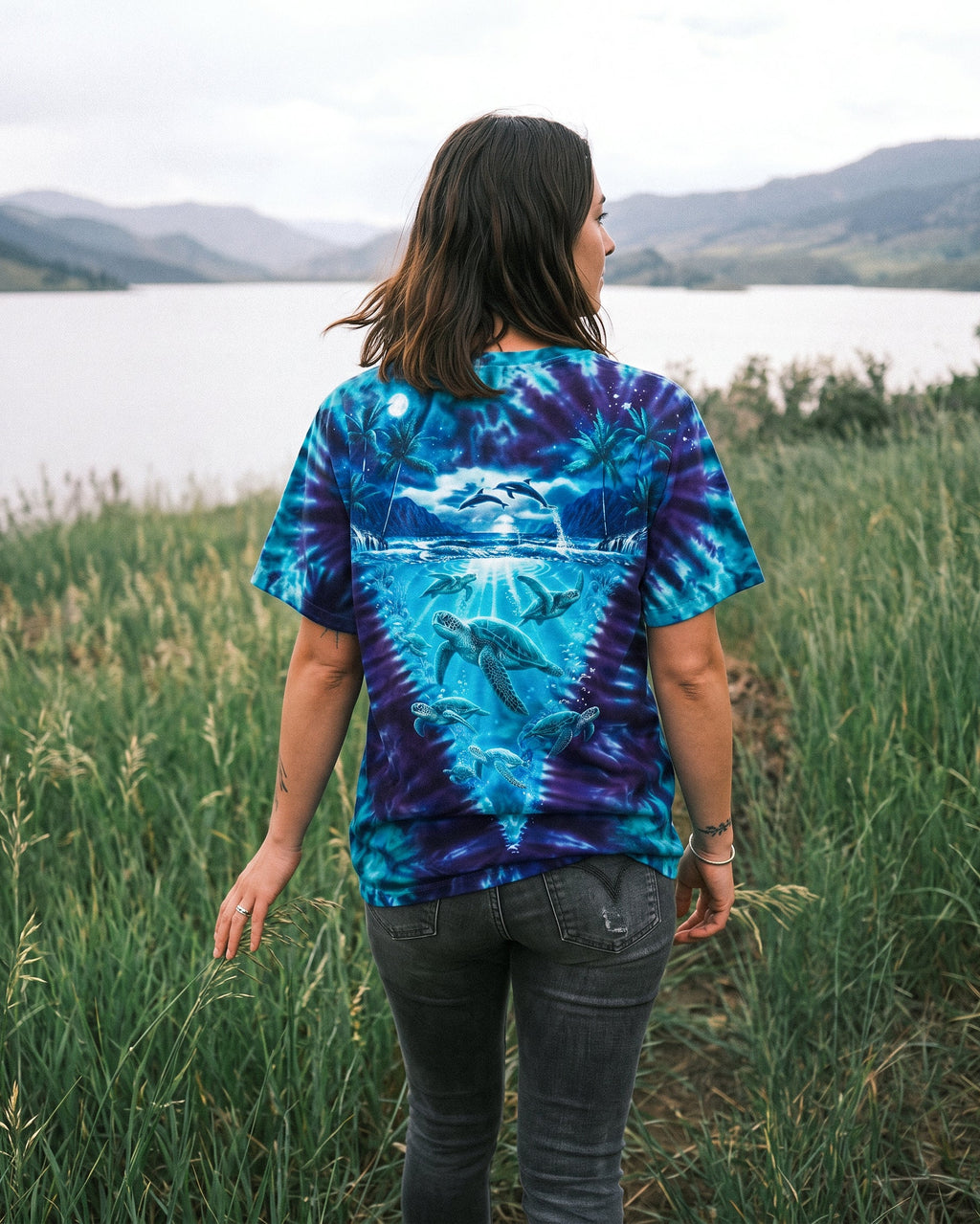 TURTLE MOONLIT PARADISE ALL OVER PRINT - RI0506263