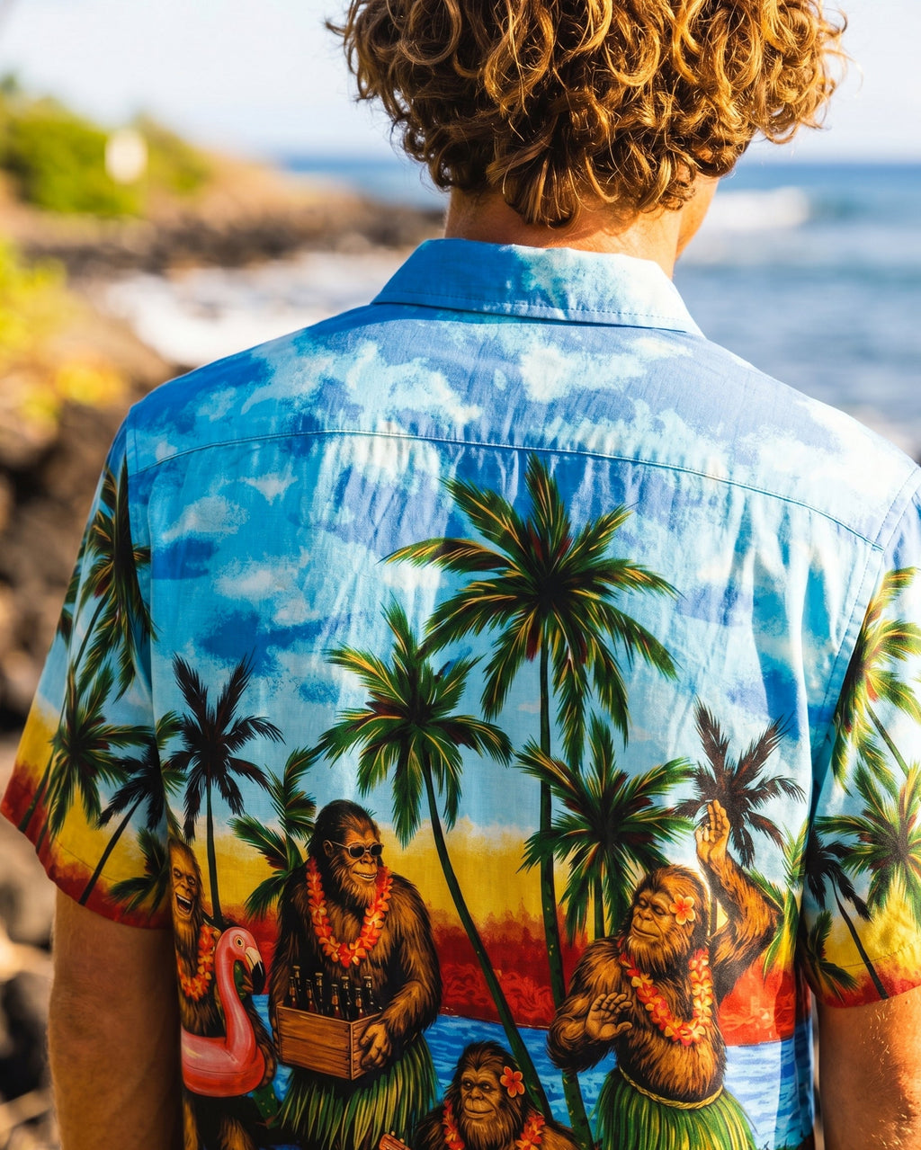 BIGFOOT LUAU PARTY BUTTON-DOWN COLLAR SHIRT - RI0406262