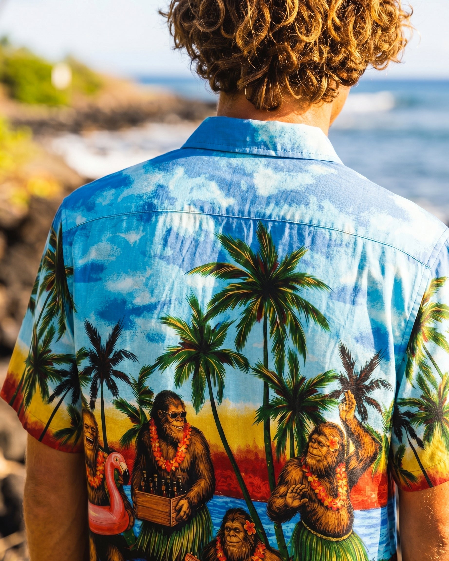 BIGFOOT LUAU PARTY BUTTON-DOWN COLLAR SHIRT - RI0406262