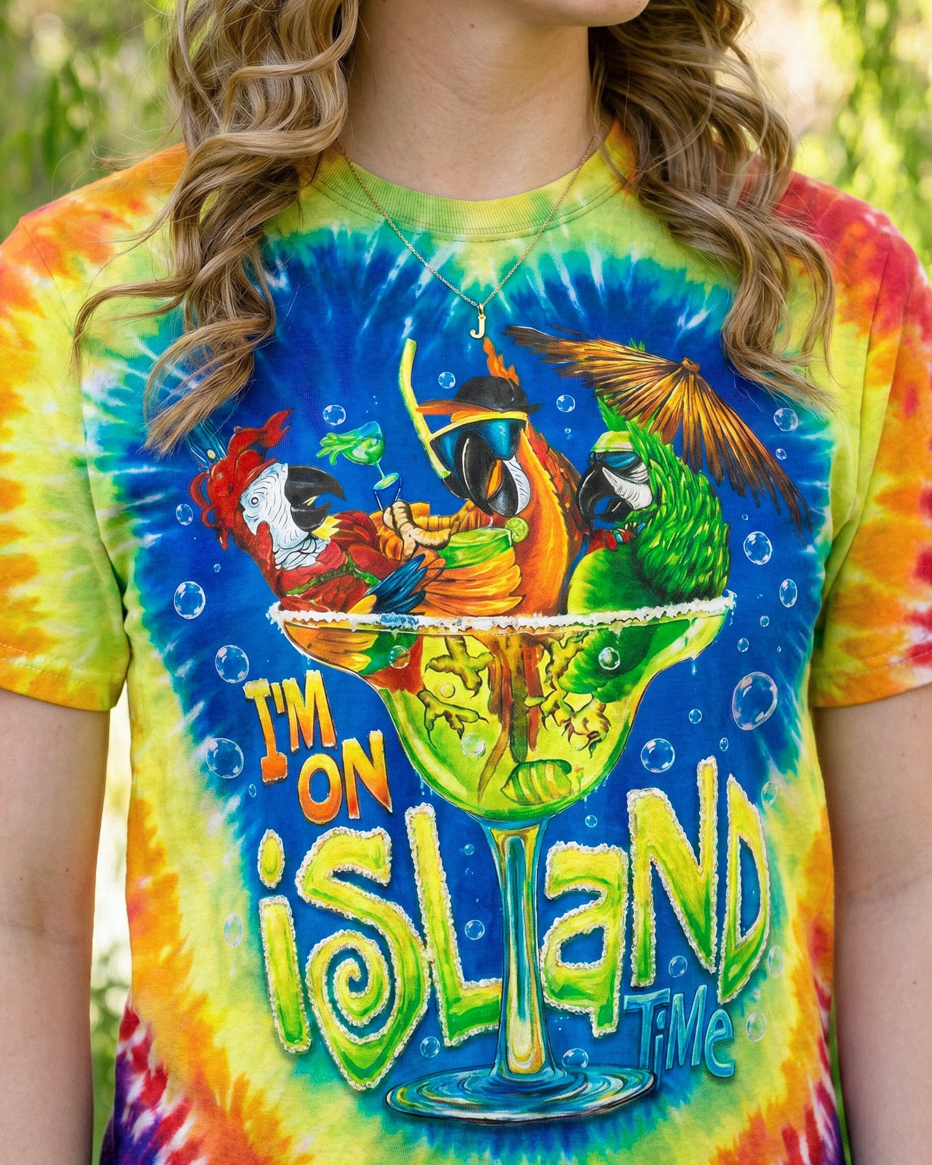 ISLAND TIME PARROT SWIRL ALL OVER PRINT - RI1006262