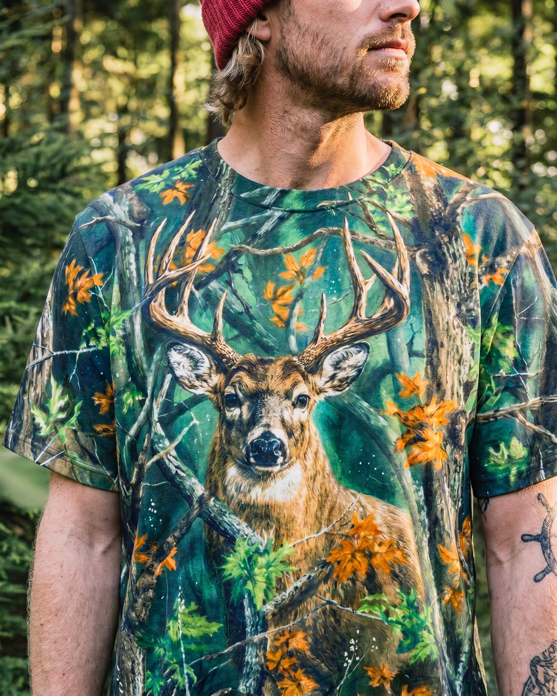 WHITETAIL DEER WOODLAND CAMO ALL OVER PRINT - RI1205263
