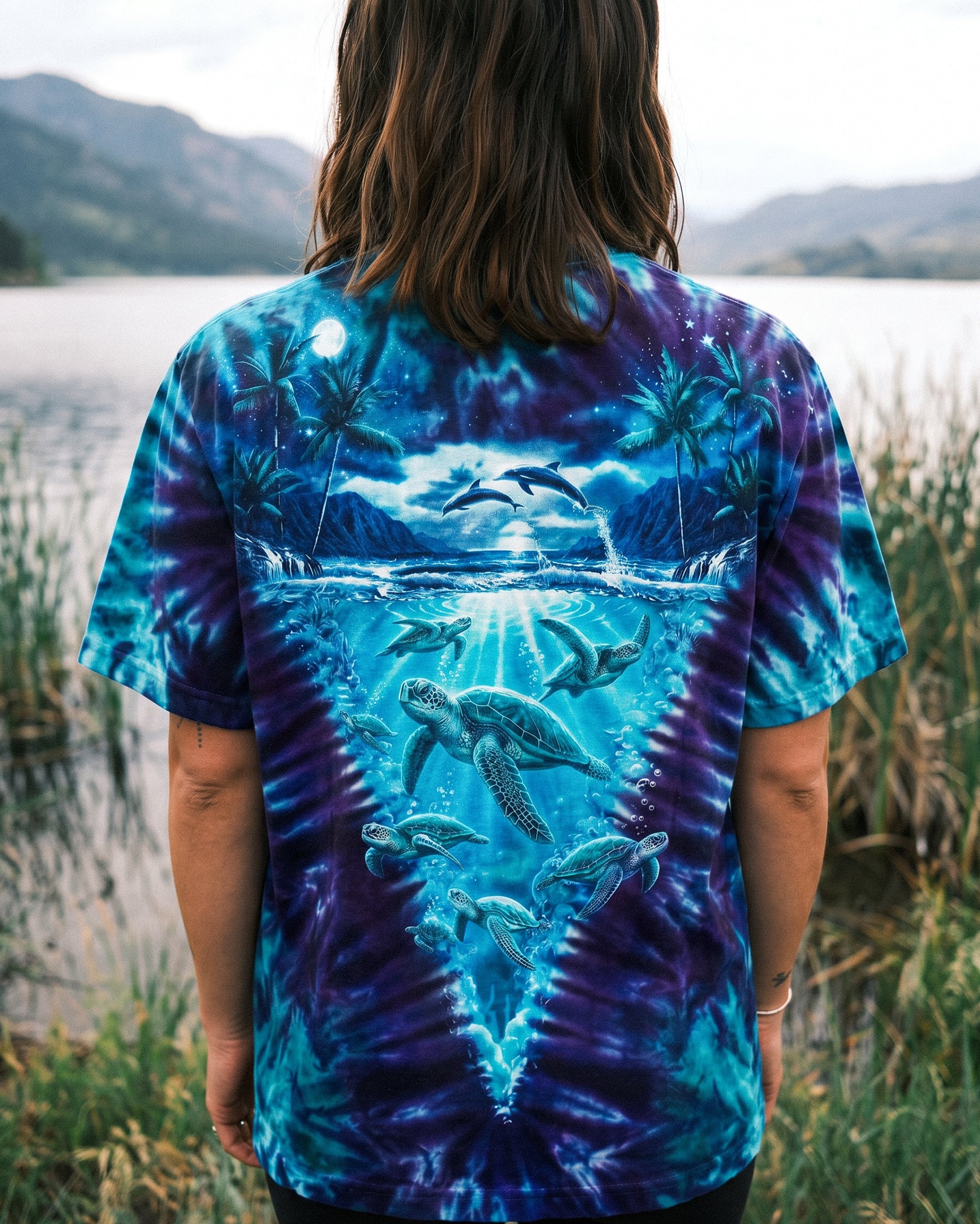 TURTLE MOONLIT PARADISE ALL OVER PRINT - RI0506263