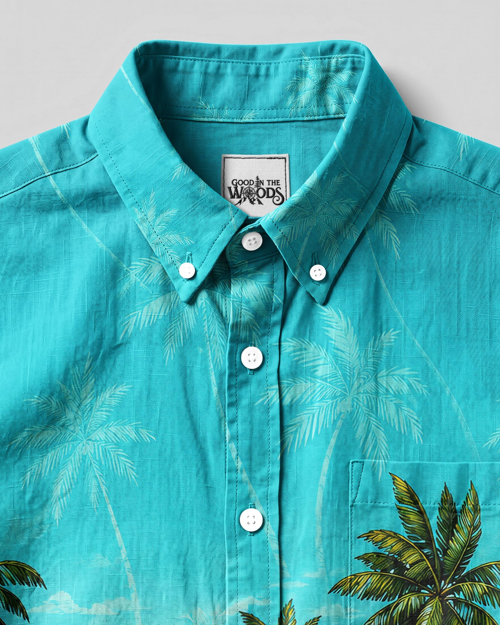 DACHSHUND DOG TROPICAL  BUTTON-DOWN COLLAR SHIRT  - TLNT0107265