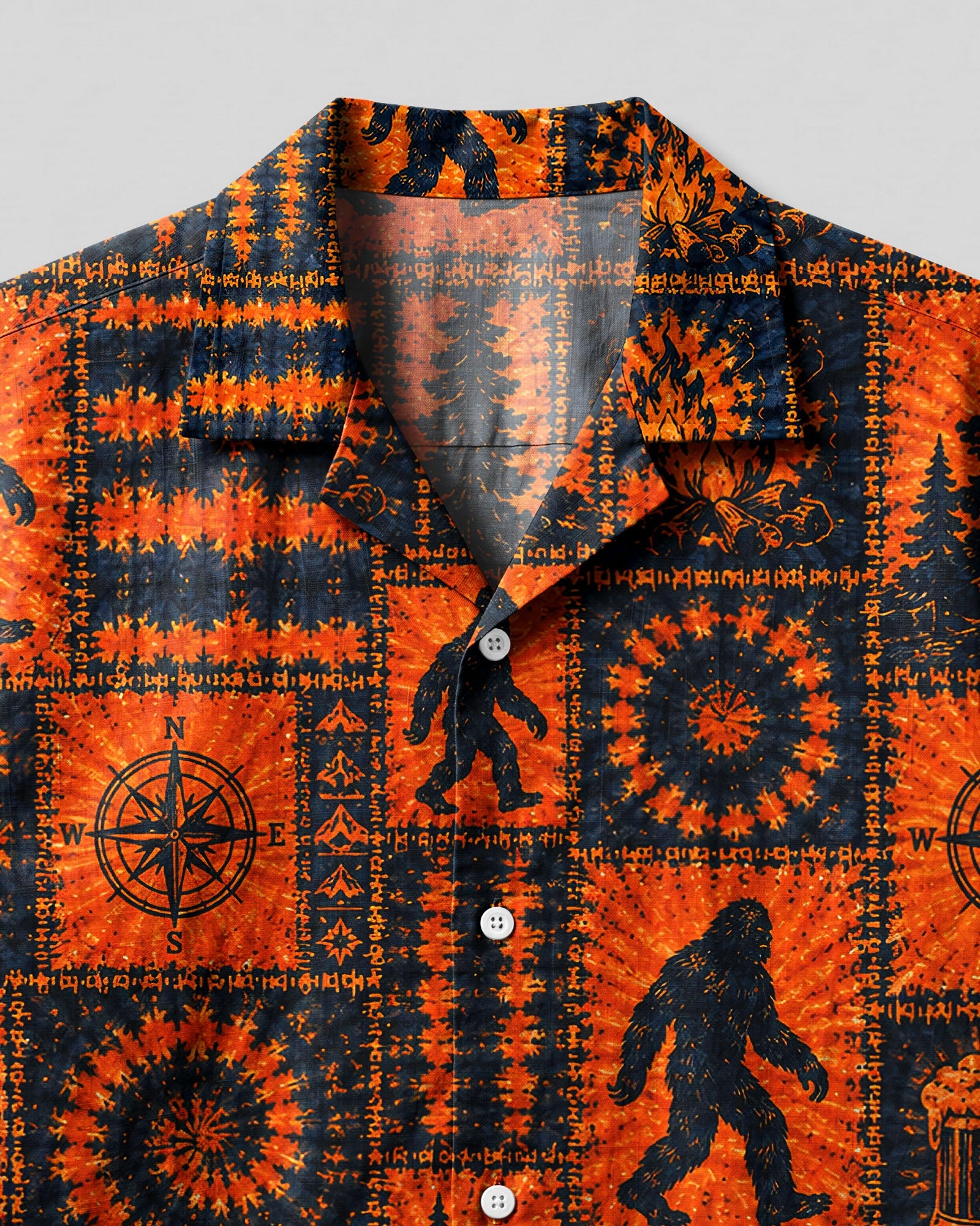 RETRO BIGFOOT WILDERNESS PATCHWORK CAMP SHIRT  - TLNT0307265