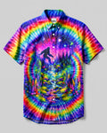 WANDER BIGFOOT NATURE COLORFUL SWIRL BUTTON-DOWN COLLAR SHIRT  - TLNT3006265
