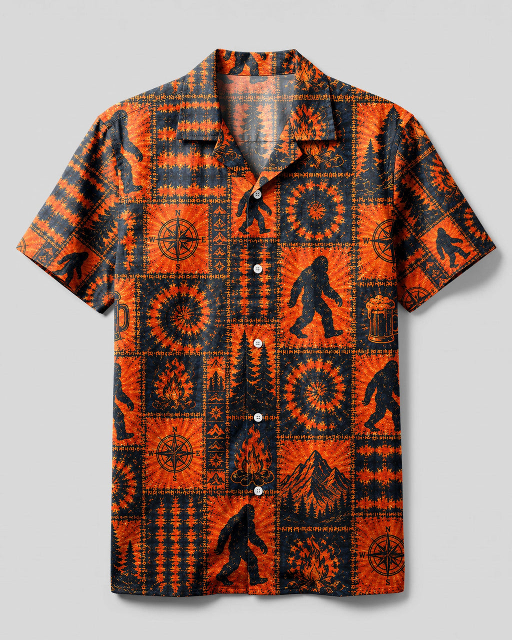 RETRO BIGFOOT WILDERNESS PATCHWORK CAMP SHIRT  - TLNT0307265