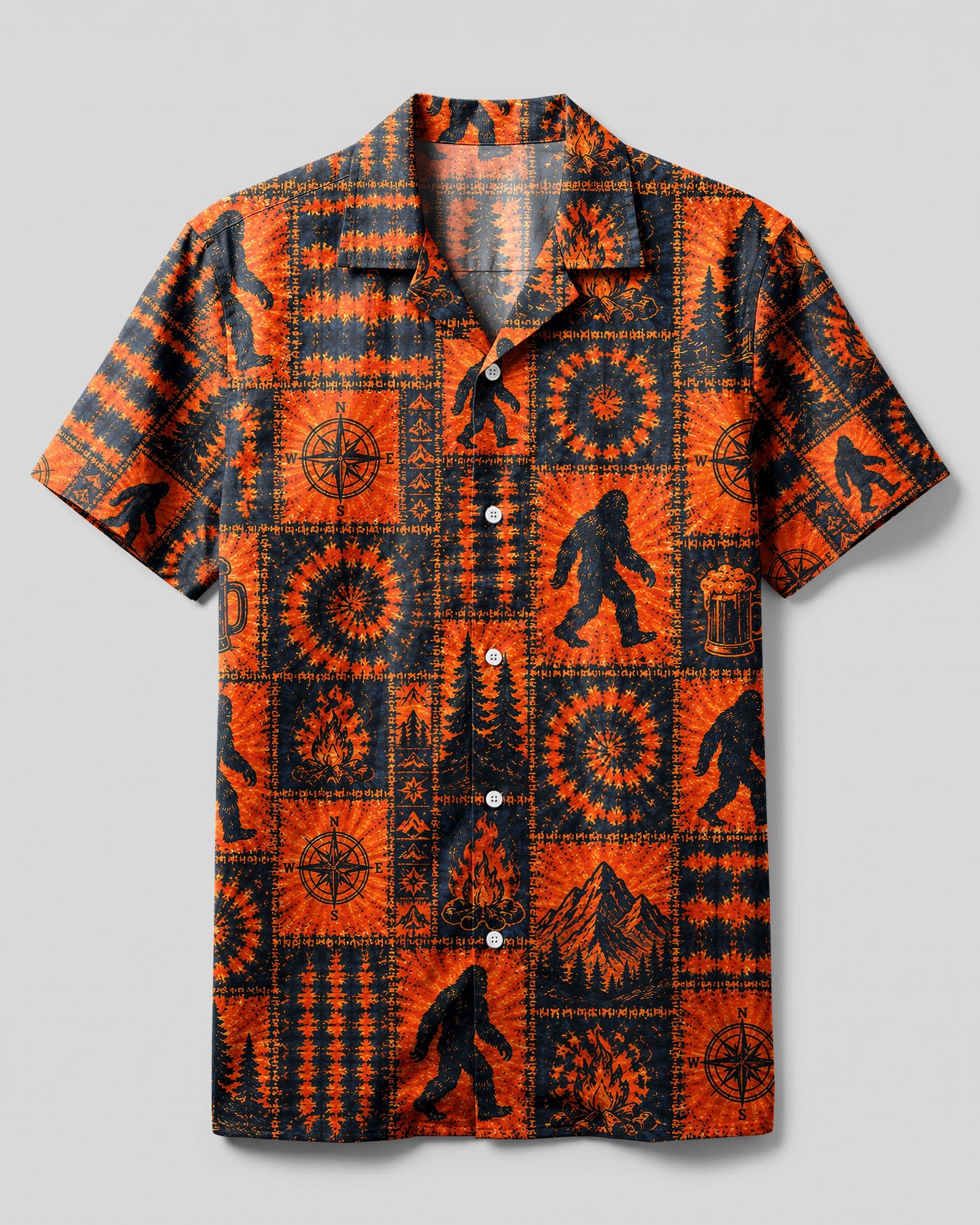 RETRO BIGFOOT WILDERNESS PATCHWORK CAMP SHIRT  - TLNT0307265