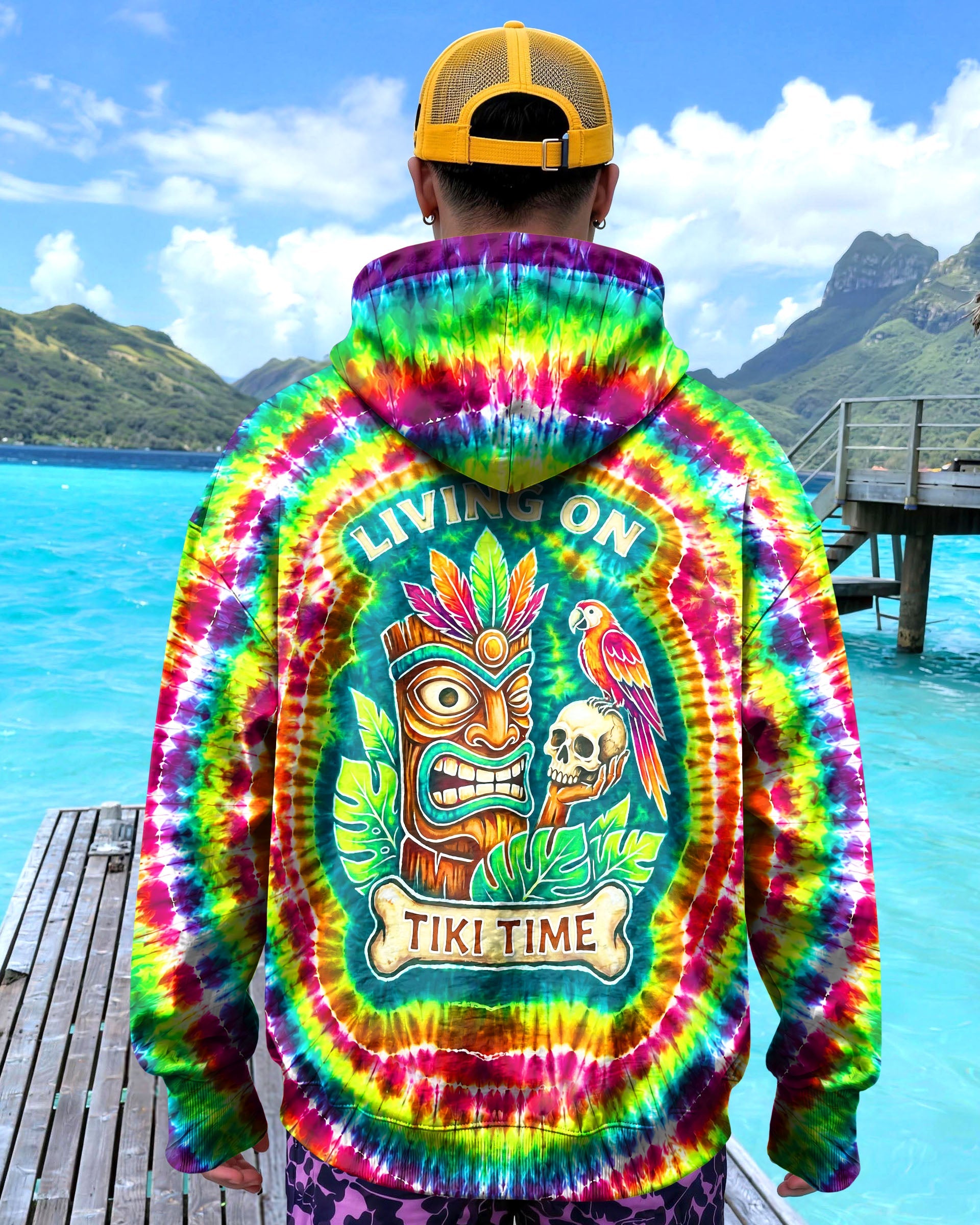 LIVING ON TIKI TIME SWIRL  ALL OVER PRINT - TLNT2706261