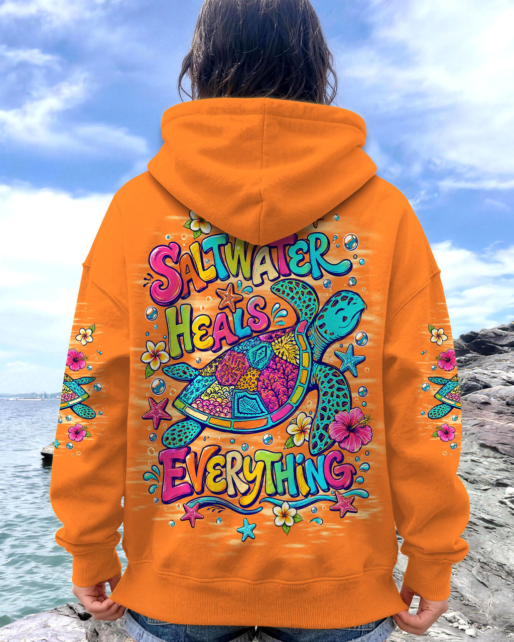 SALTWATER HEALS EVERYTHING TURTLE ALL OVER PRINT   - TLNT1306263