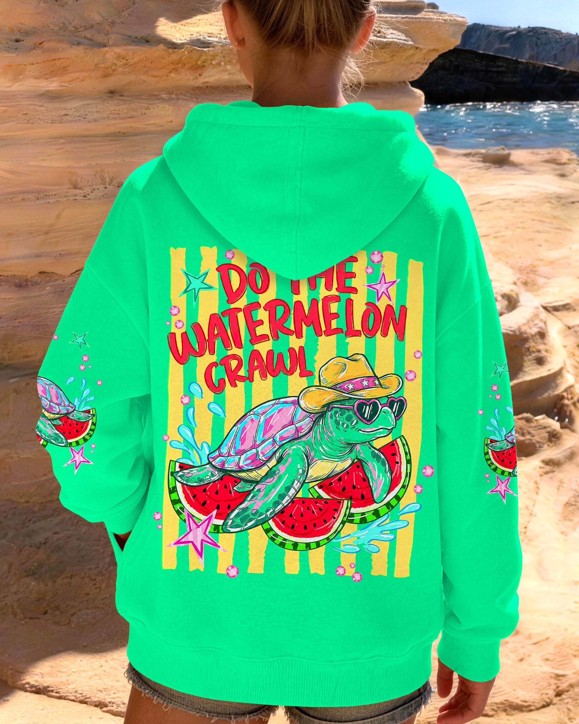 DO THE WATERMELON CRAWL TURTLE KIDS ALL OVER PRINT - TLNT1106261