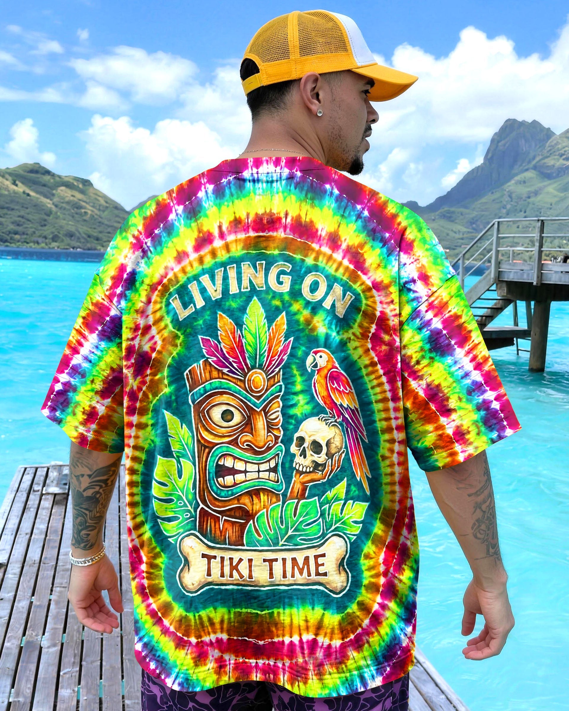 LIVING ON TIKI TIME SWIRL  ALL OVER PRINT - TLNT2706261