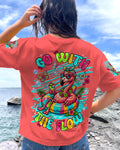 GO WITH THE FLOW FLAMINGO ALL OVER PRINT  - TLNT1806263
