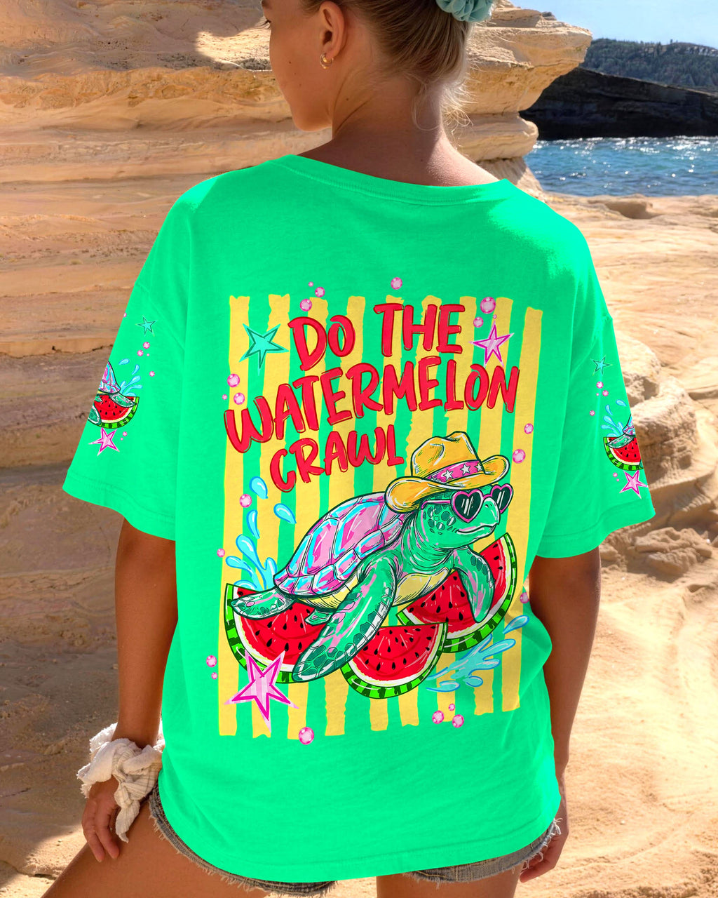 DO THE WATERMELON CRAWL TURTLE KIDS ALL OVER PRINT - TLNT1106261