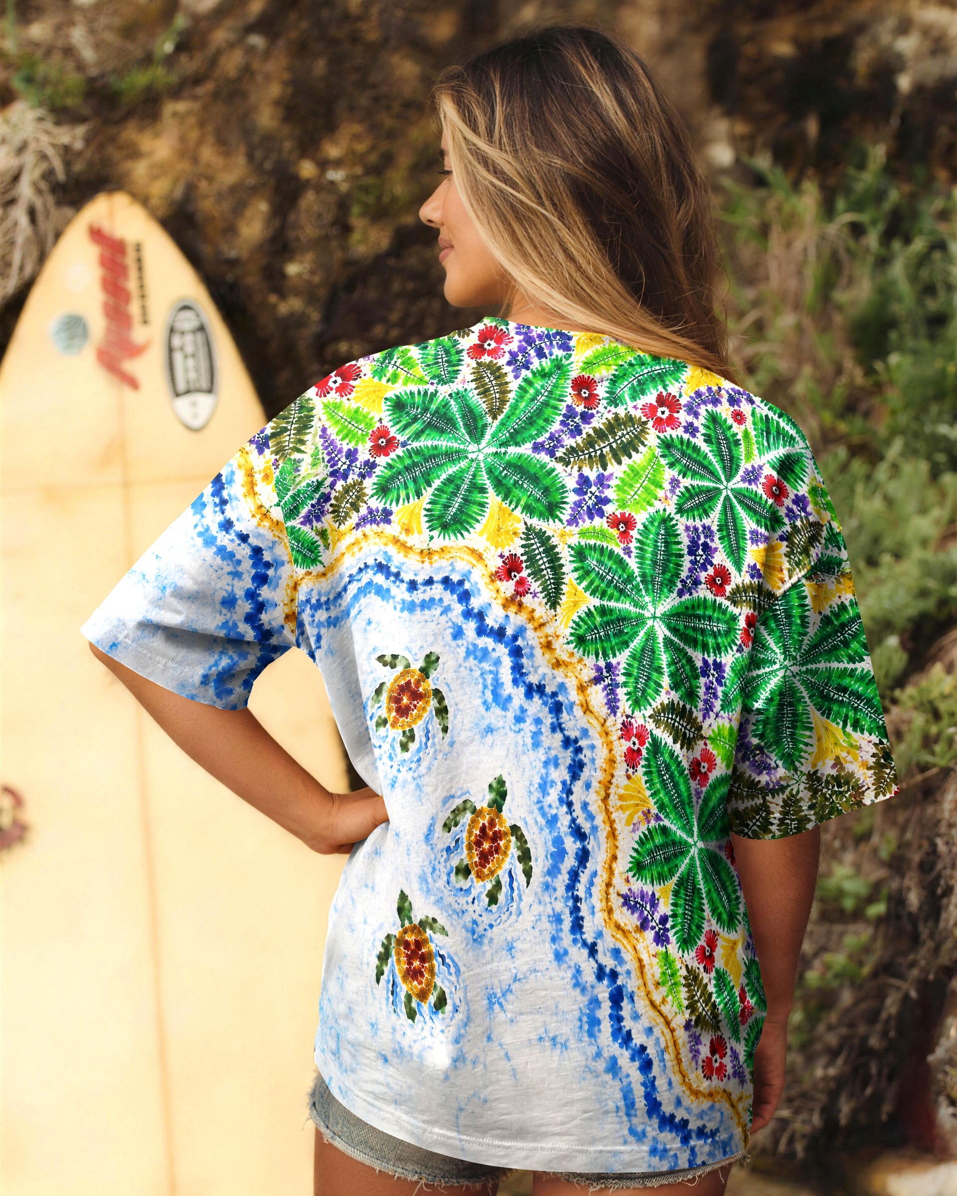 TROPICAL BEACH SAND TURTLES ALL OVER PRINT  - TLNT2506262
