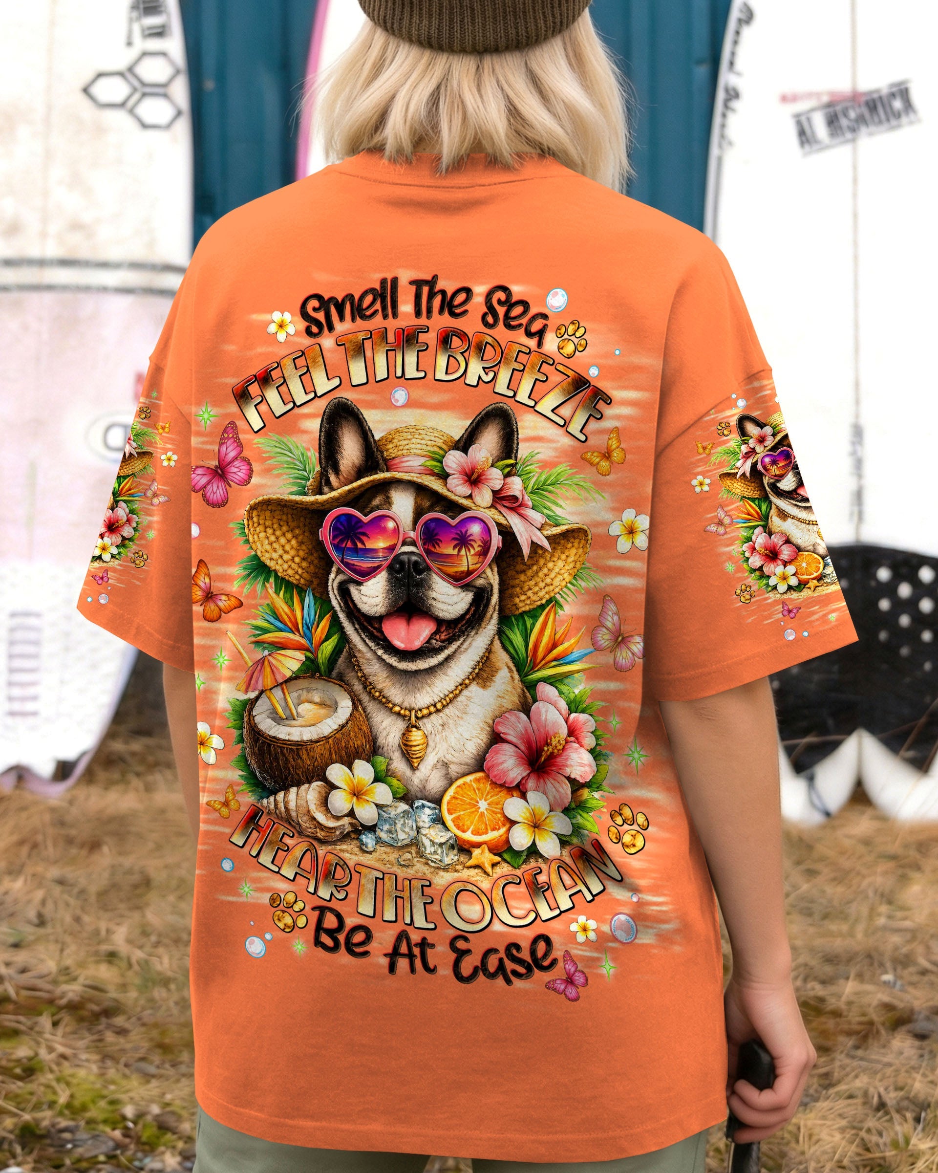 SMELL THE SEA FEEL THE BREEZE FRENCH BULLDOG ALL OVER PRINT - TLNT1106262
