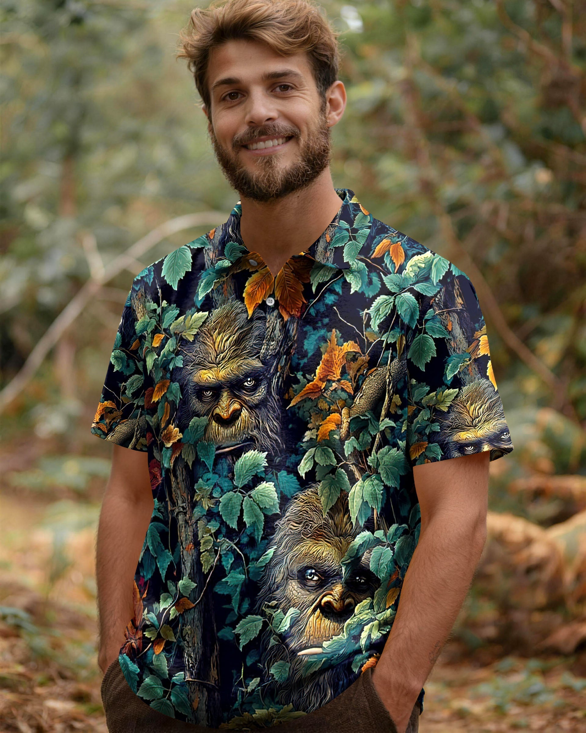 BIGFOOT IN WOODS POLO SHIRT  - TLNT0406261