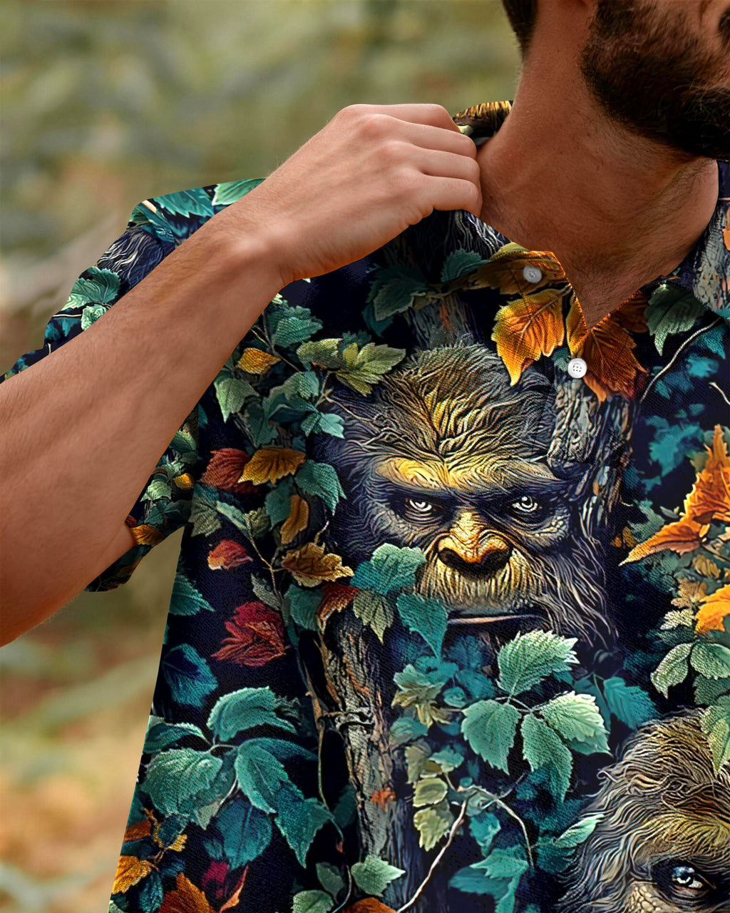 BIGFOOT IN WOODS POLO SHIRT  - TLNT0406261