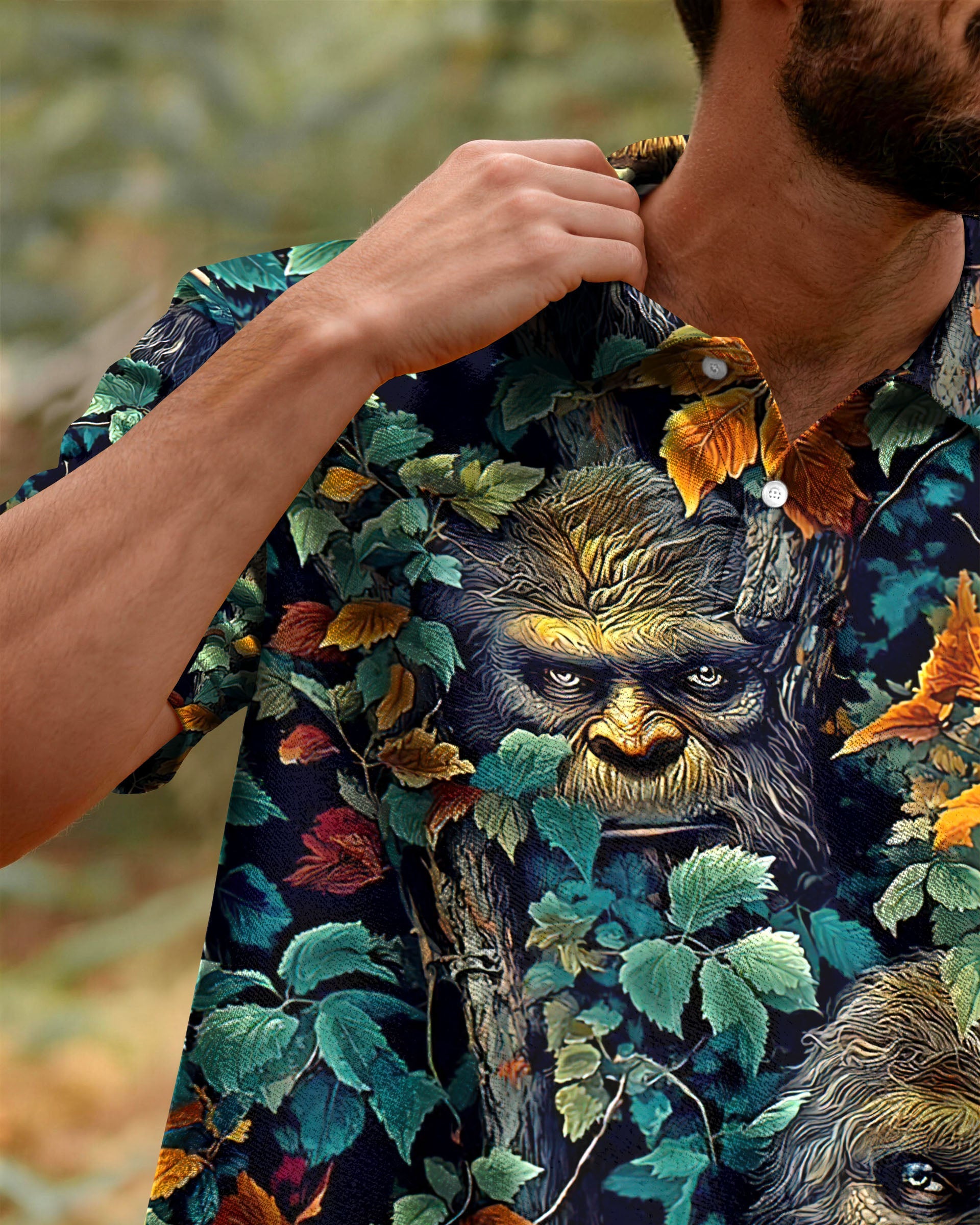 BIGFOOT IN WOODS POLO SHIRT  - TLNT0406261