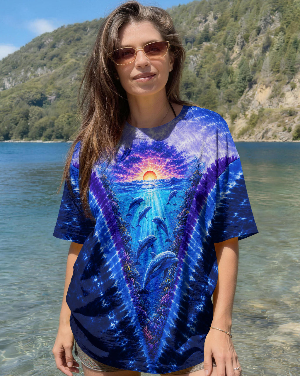 SUNSET DOLPHINS V PATTERN ALL OVER PRINT - TLNT0206261