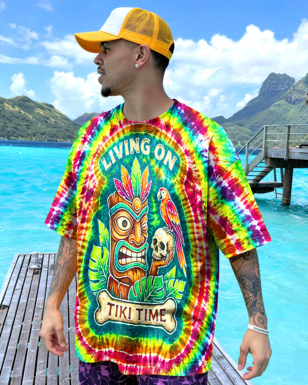 LIVING ON TIKI TIME SWIRL  ALL OVER PRINT - TLNT2706261