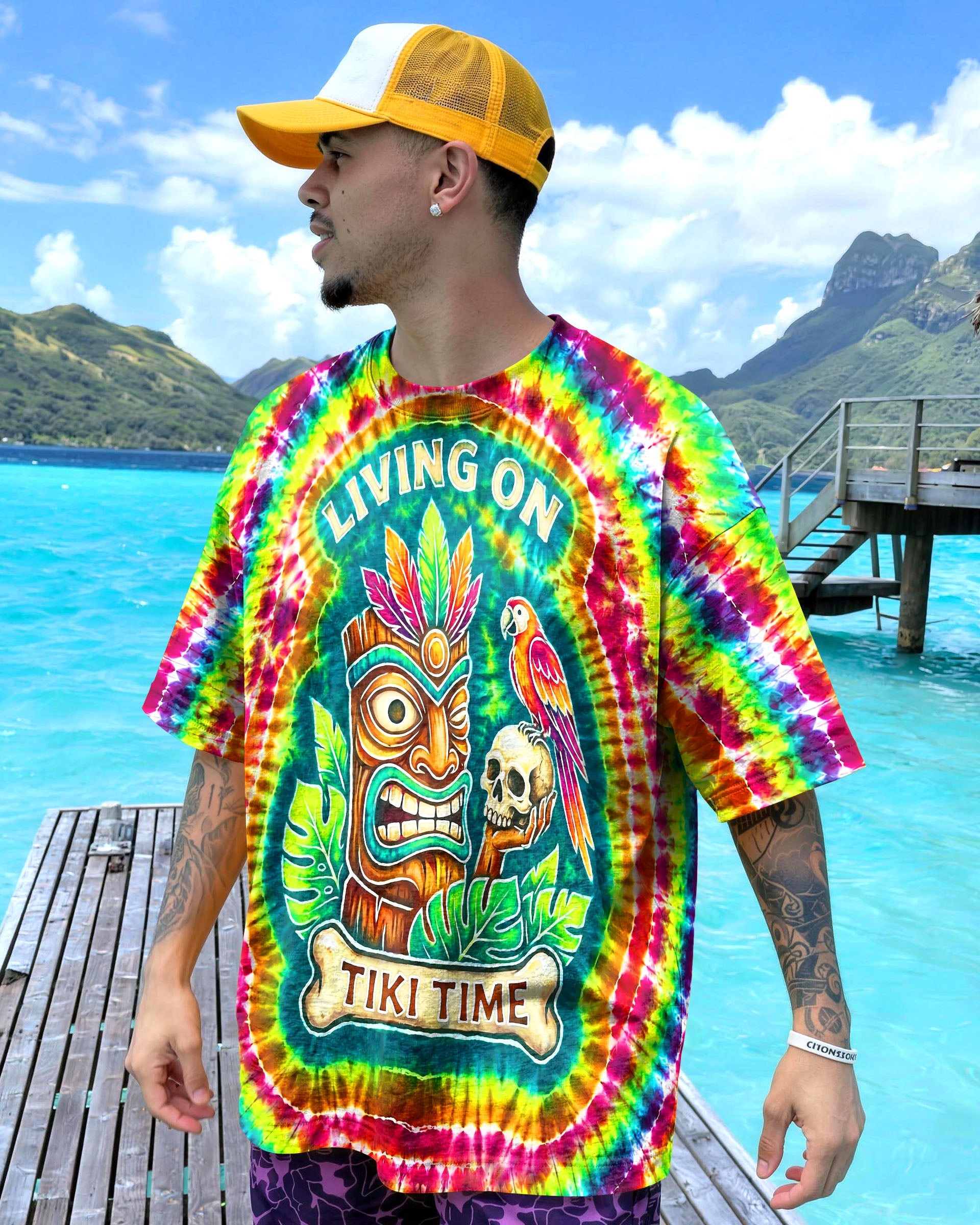 LIVING ON TIKI TIME SWIRL  ALL OVER PRINT - TLNT2706261