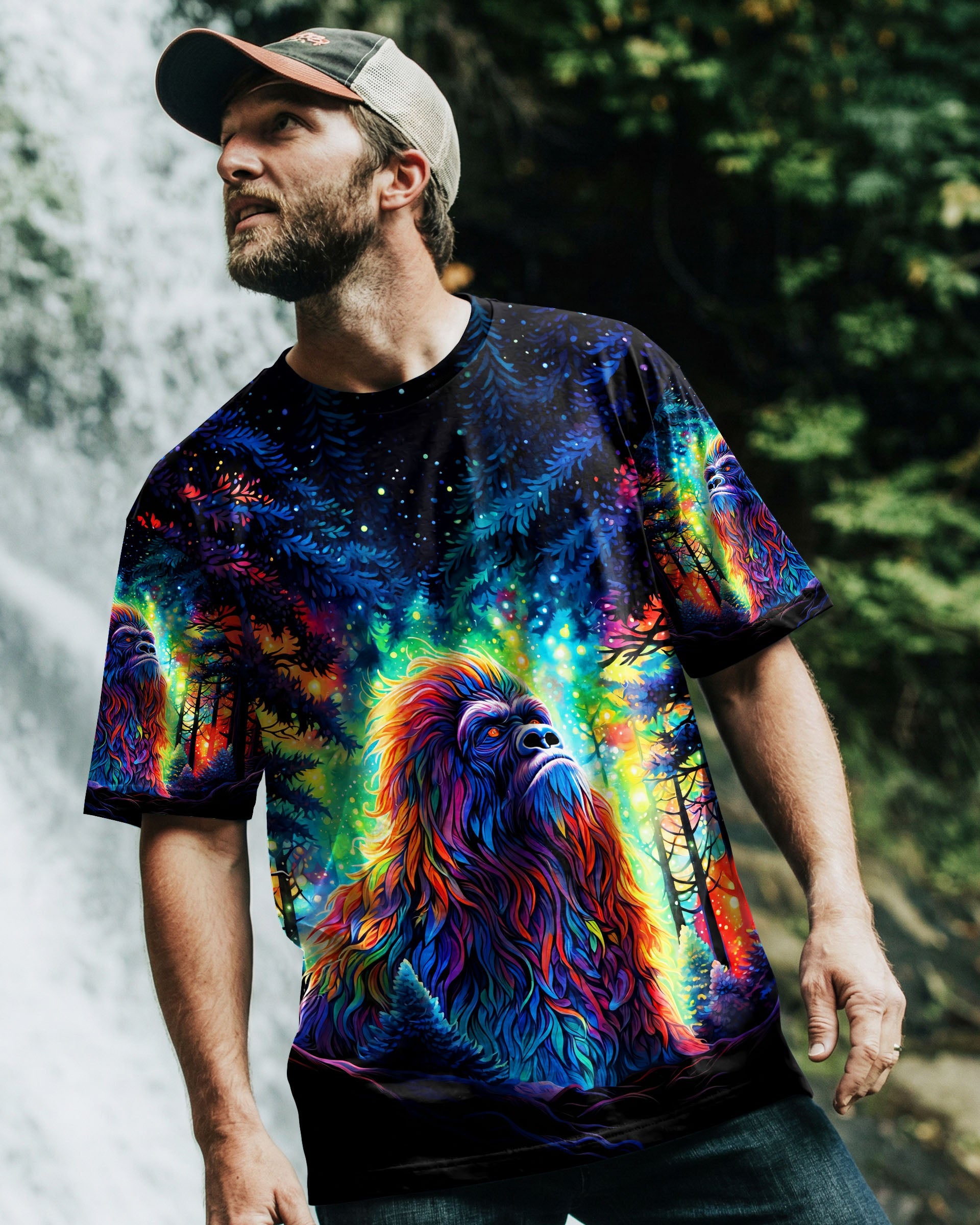 BELIEVE BIGFOOT IN WOODS ALL OVER PRINT  - TLNT0306264