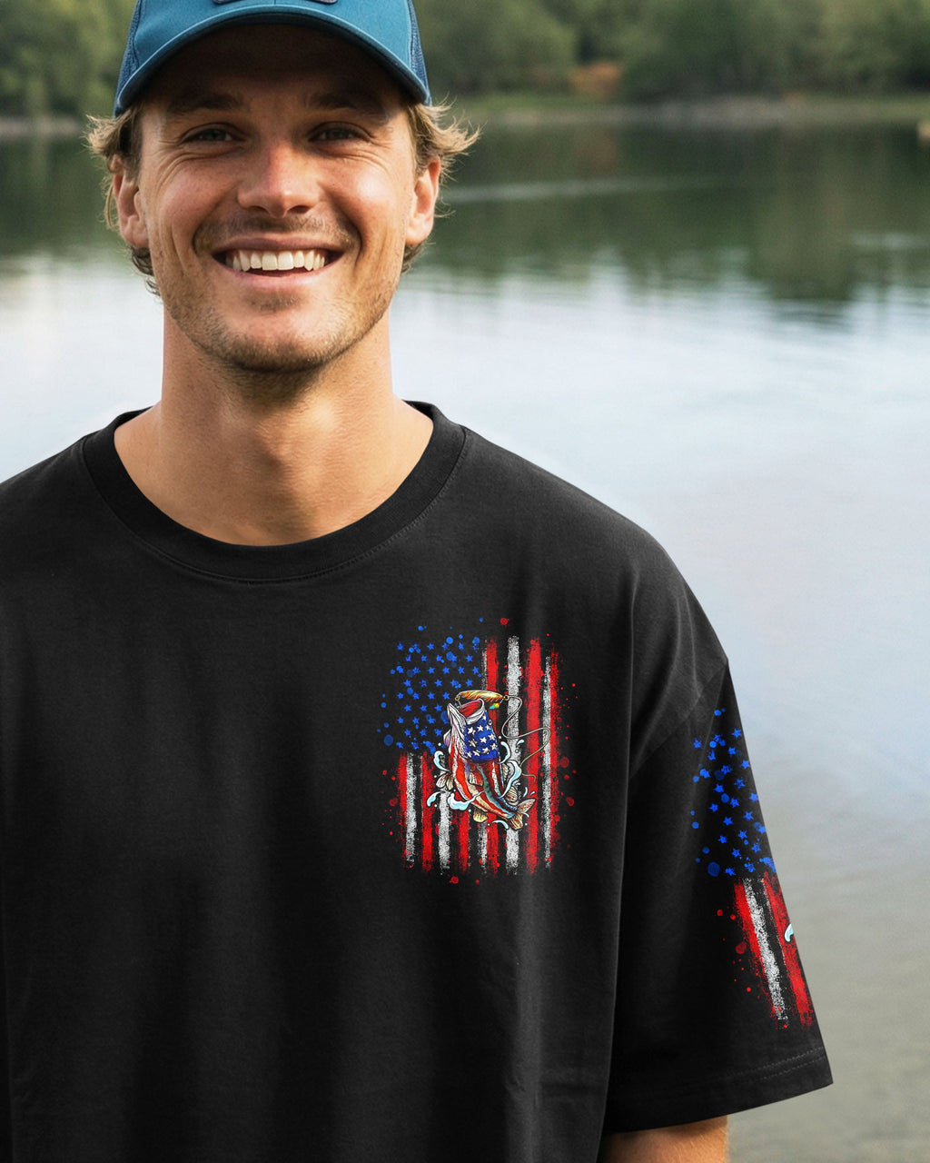 NEVER UNDERESTIMATE AN OLD MAN  FISHING ALL OVER PRINT - TLNT0406264
