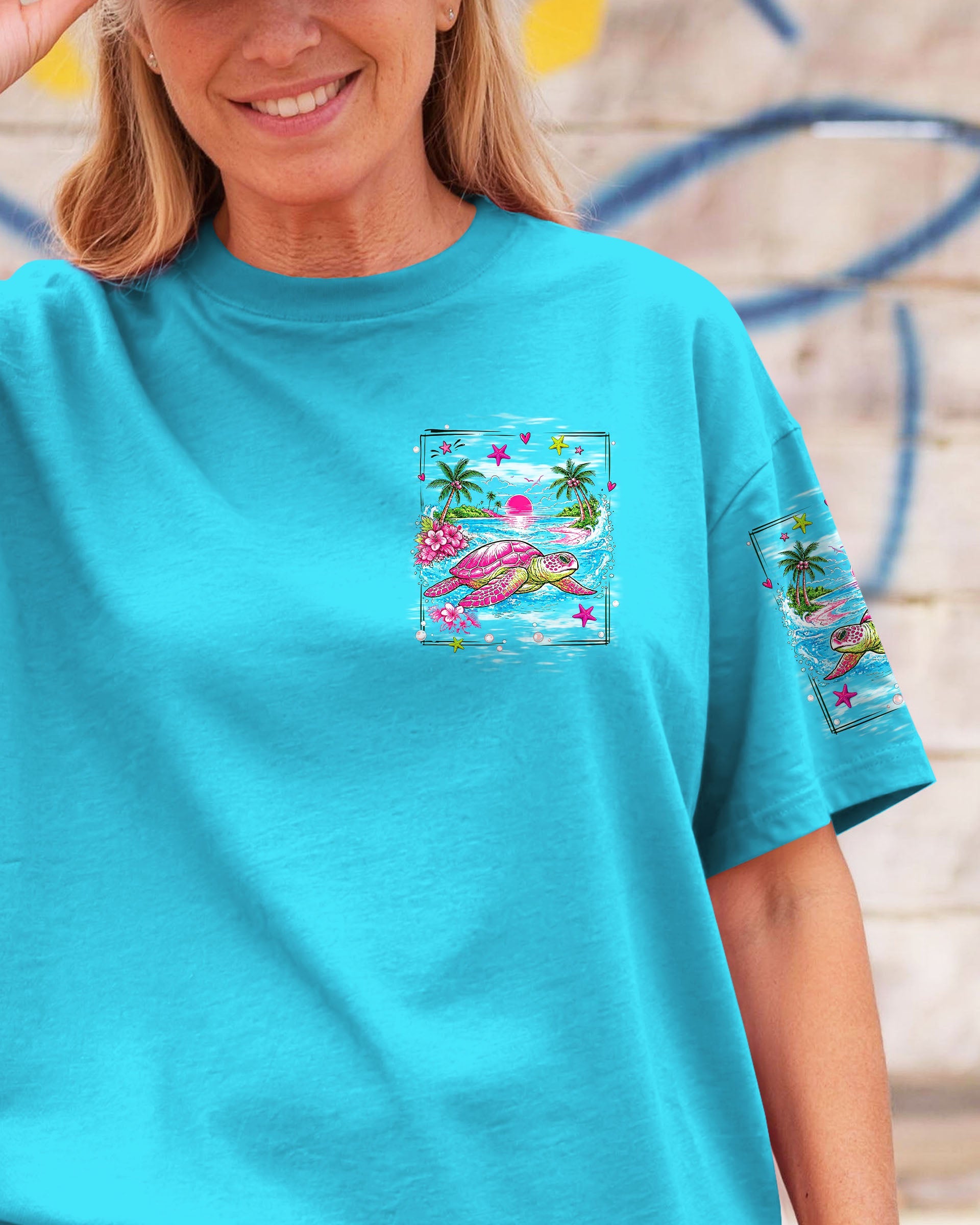 SALTWATER HEALS EVERYTHING TURTLE ALL OVER PRINT  - TLNT1107261