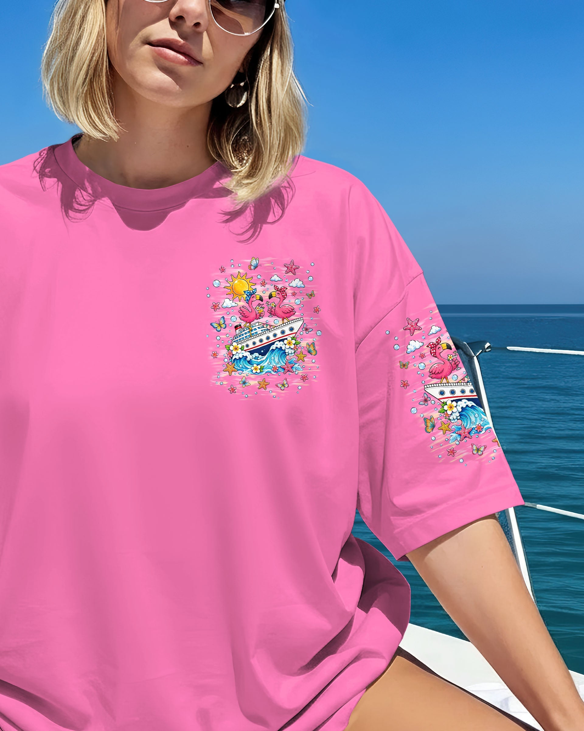 APPARENTLY WE'RE TROUBLE FLAMINGO CRUISING ALL OVER PRINT  - TLNT0307261