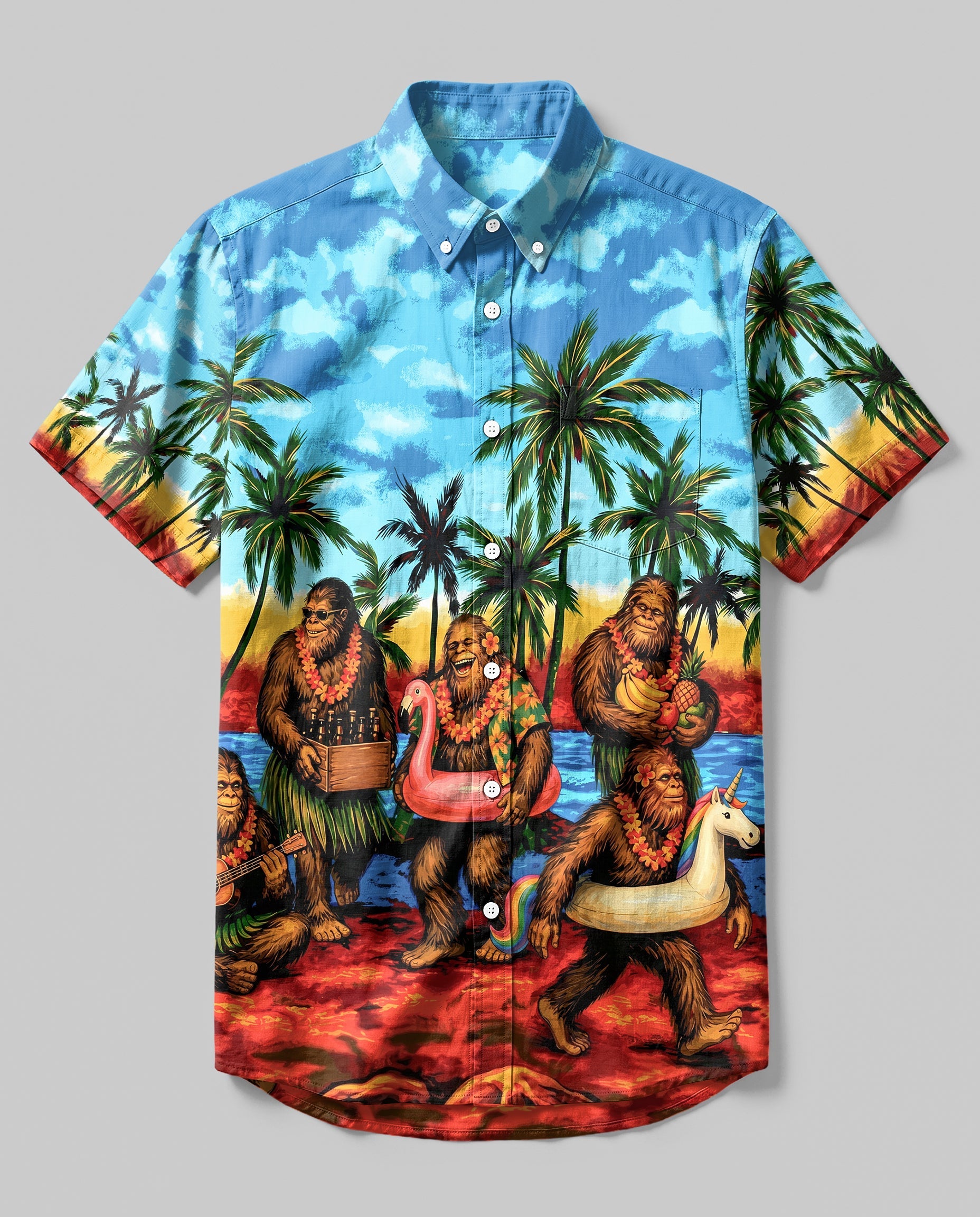 BIGFOOT LUAU PARTY BUTTON-DOWN COLLAR SHIRT - RI0406262
