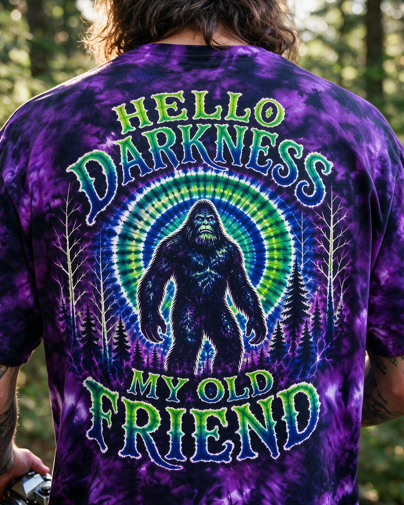 HELLO DARKNESS MY OLD FRIEND BIGFOOT ALL OVER PRINT - RI1107261